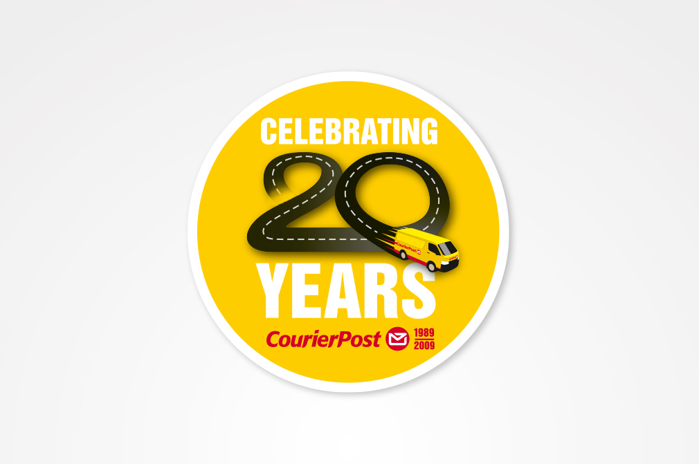  CourierPost 20th Anniversary logo. 