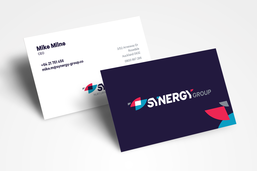  Synergy Group business cards. 