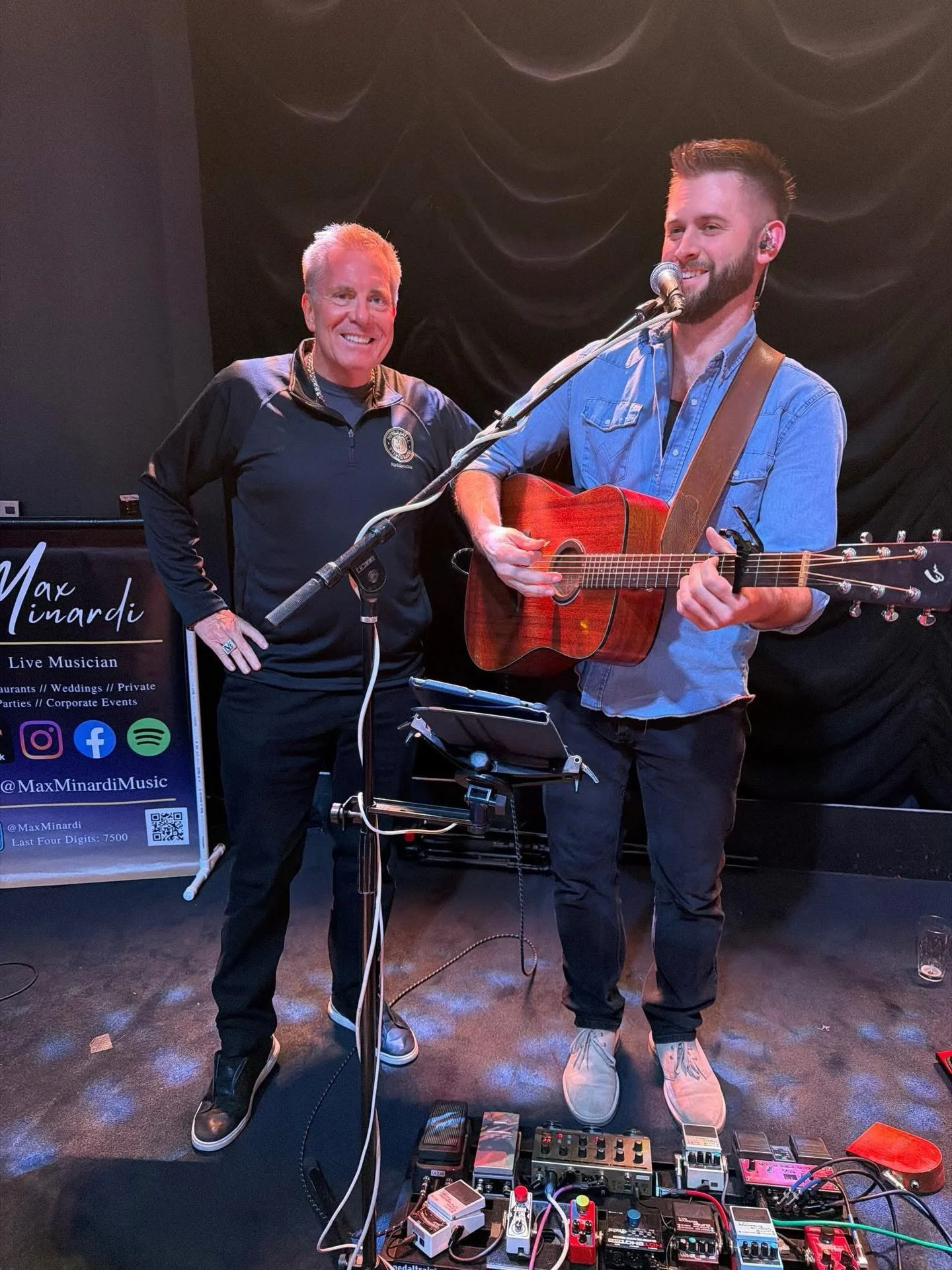 Got a visit from @vegasmatt while onstage at the @peppermillreno last week. Thinking about putting it all on red to see if any of his luck rubbed off on me 😛