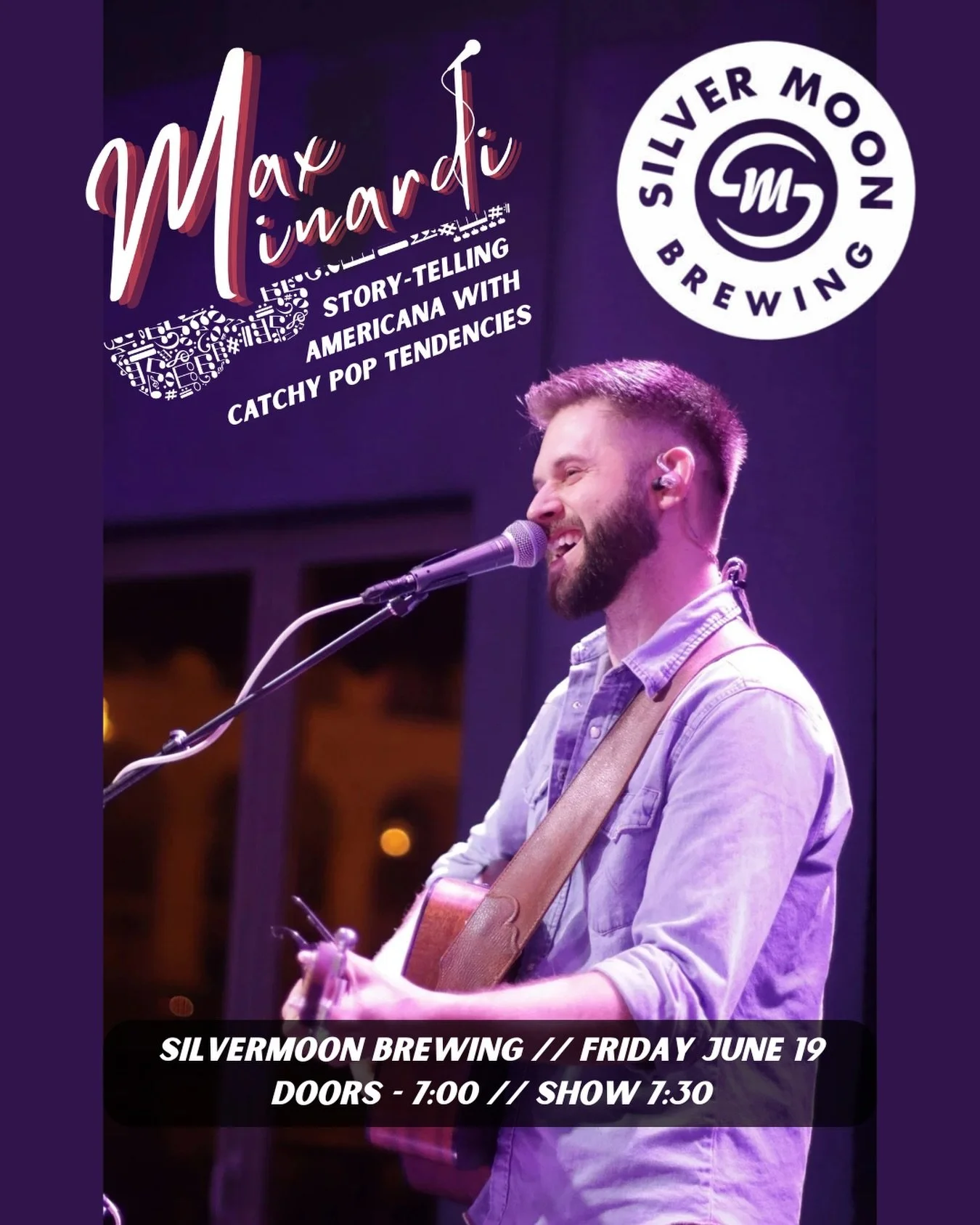 Hey! It&rsquo;s my first time playing at the wonderful @silvermoonbrewing! Got friends in Bend? Bend friends? &ldquo;Briends,&rdquo; if you will. Point em my way!

Tix available at the door or via the Silvermoon website 🤘

&bull;
&bull;
&bull;
#live