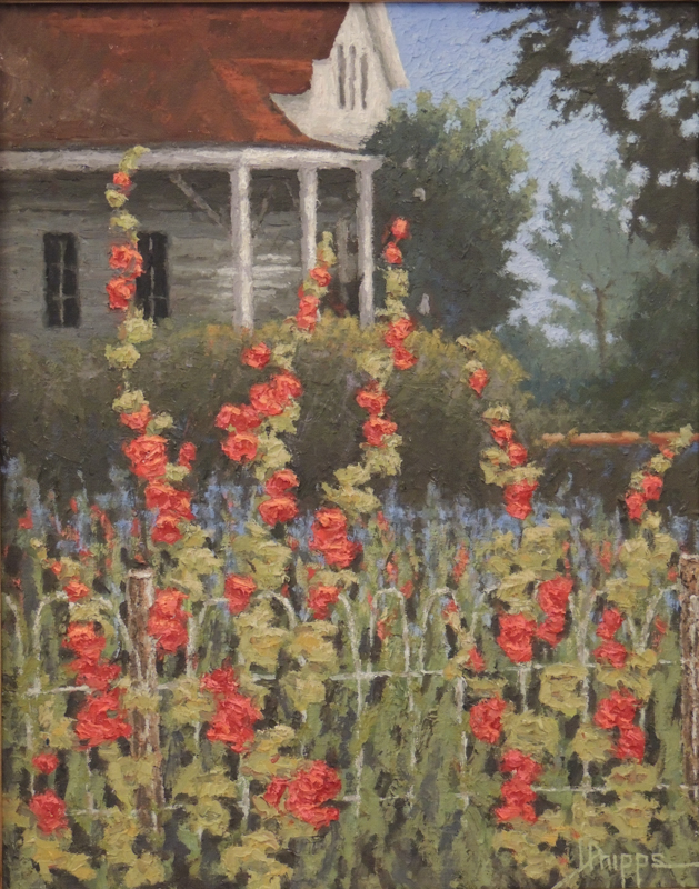 HollyhockGarden_16x20_oilcanvas_jimphipps.jpg.jpg