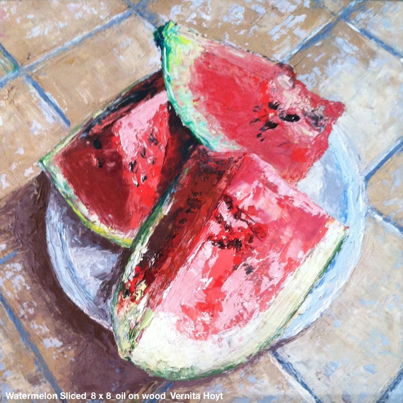 WatermelonSliced_8x8_oilwood_vernitahoyt.jpg