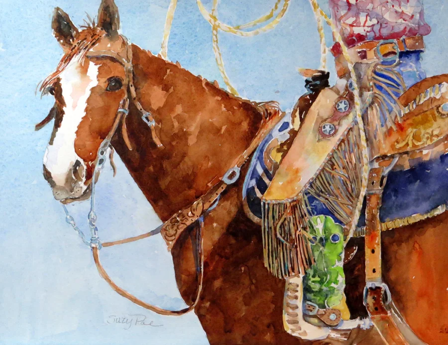Suzy Powell The Cowgirl 16x20 Watercolor on Paper .jpg