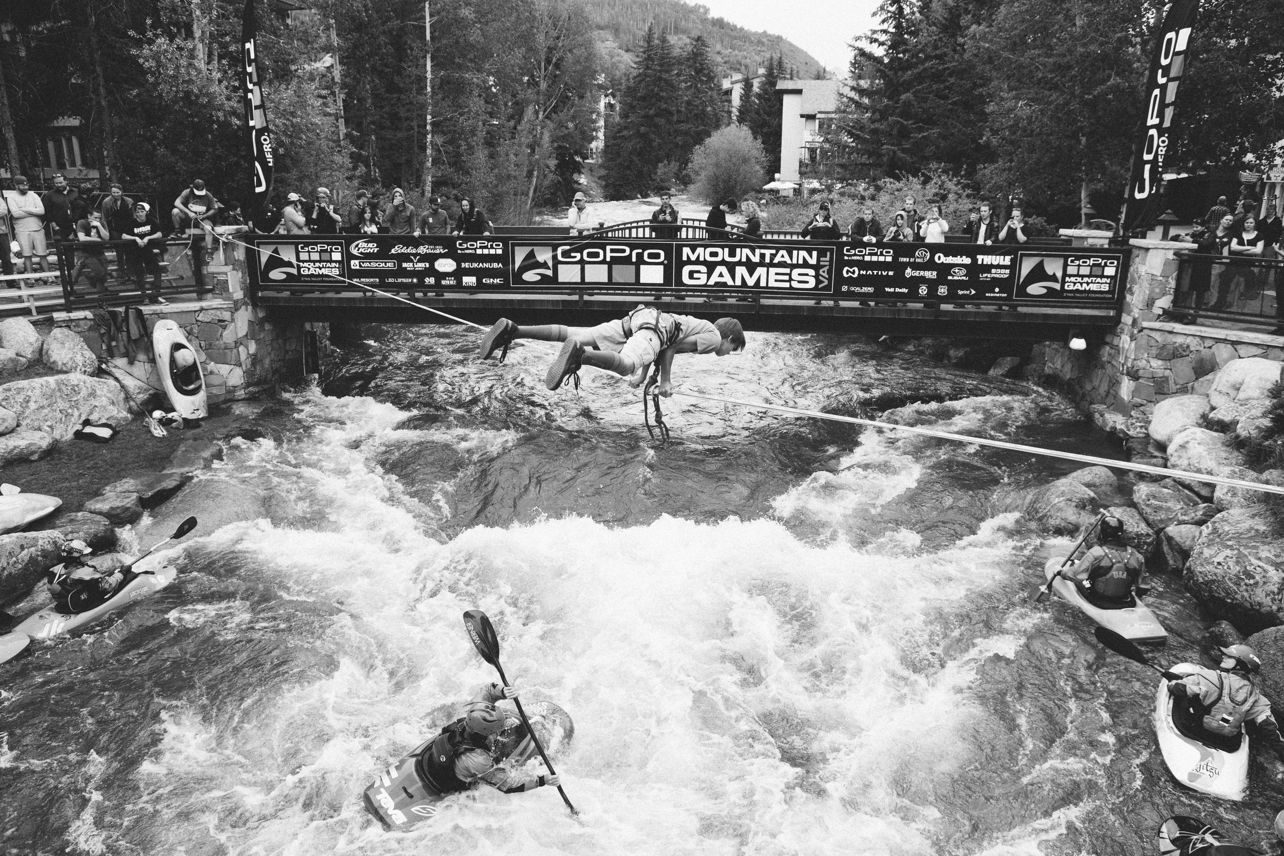 I don’t know what you were doing as an early teenager but I definitely wasn’t doing stalls on a highline. After the trickline slackliners were done practicing they came over and put on a highline demonstration right on top of the playboaters that were still practicing. So epic! 