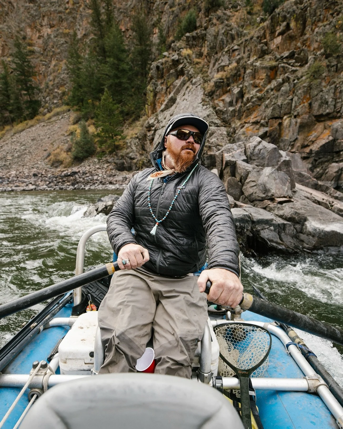 Snow Monkey making his way through the Eye of the Needle. [Colorado River, CO - October 2021]