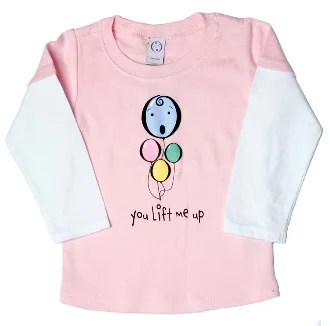 Pink Girl's Lettuce Edge Long Sleeve Shirt