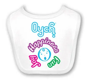 White Oych Happiness Bib