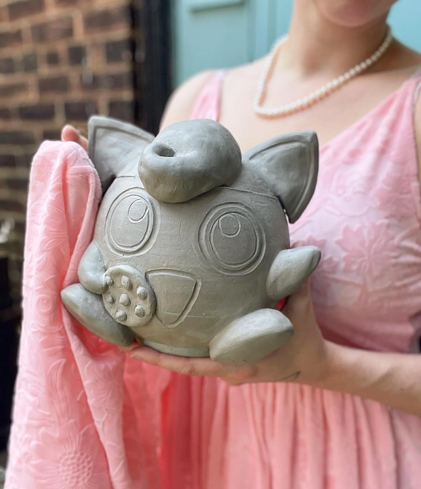 This jiggly puff cookie jar definitely goes in my top five favorite things I&rsquo;ve ever made! I was so excited to work on it today that I dressed to match 😍
#pokemon #cookie #chocolatechip  #ichooseyou #gottacatchemall #blackmilkclothing #jigglyp