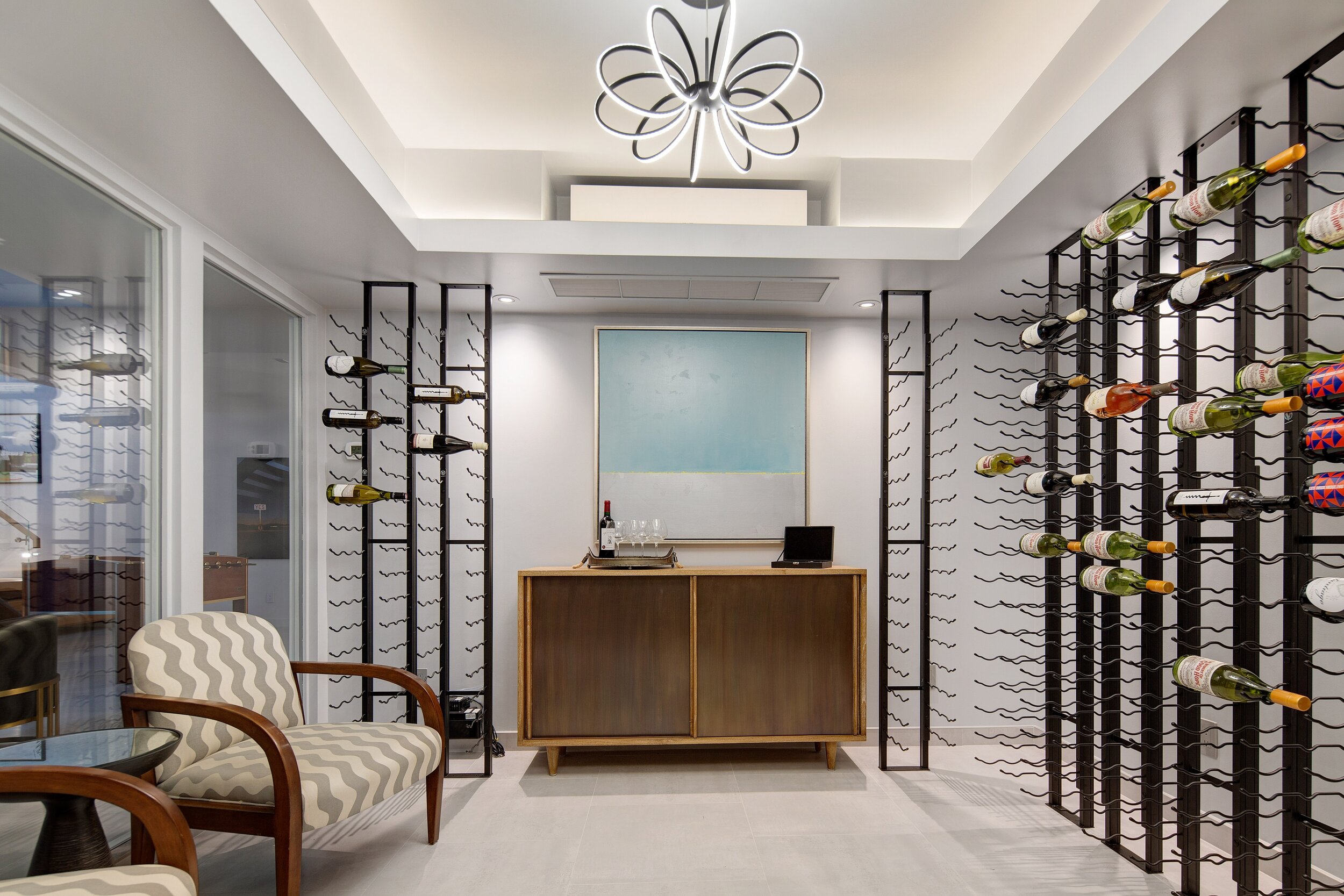 Palo Alto wine cellar design
