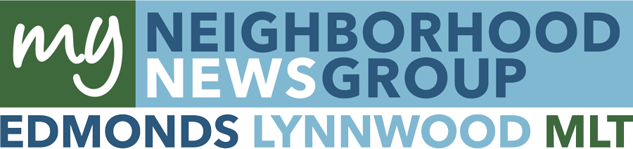 My Neighborhood News Group logo featuring Edmonds, Lynnwood, and Mountlake Terrace community news, recognizing the organization as a supporter of Leadership Snohomish County.