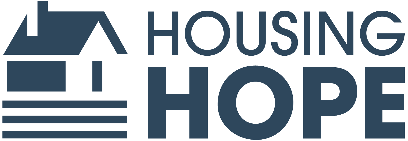 Housing Hope logo featuring its blue house emblem, recognizing the Snohomish County affordable housing nonprofit as a community supporter of Leadership Snohomish County.