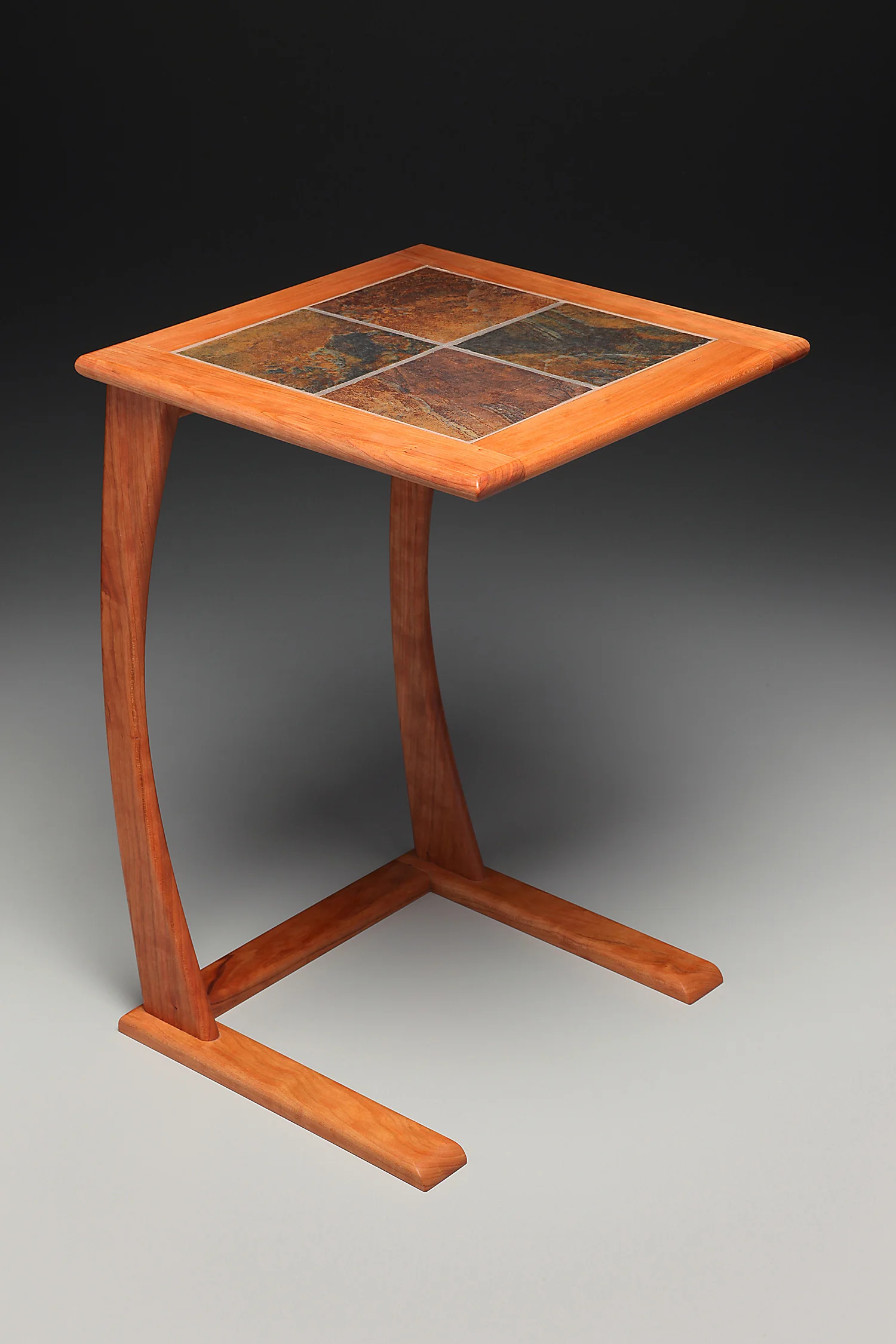 Sofa Table Cherry with Tiles 24"h x 16"w x 16"d