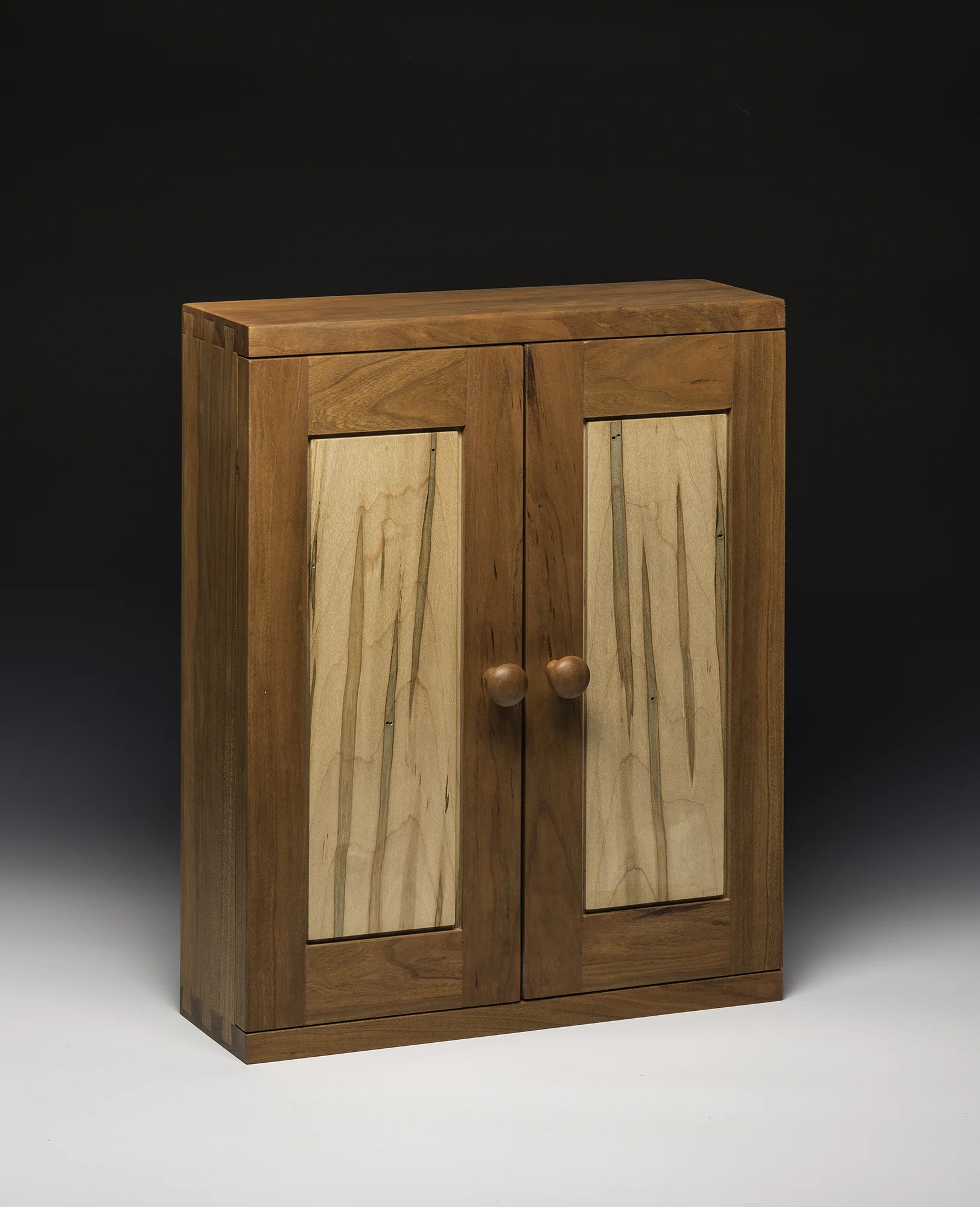 Jewelry Case Cherry and Ambrosia Maple 17.5"h x 14"w x 4.5"d
