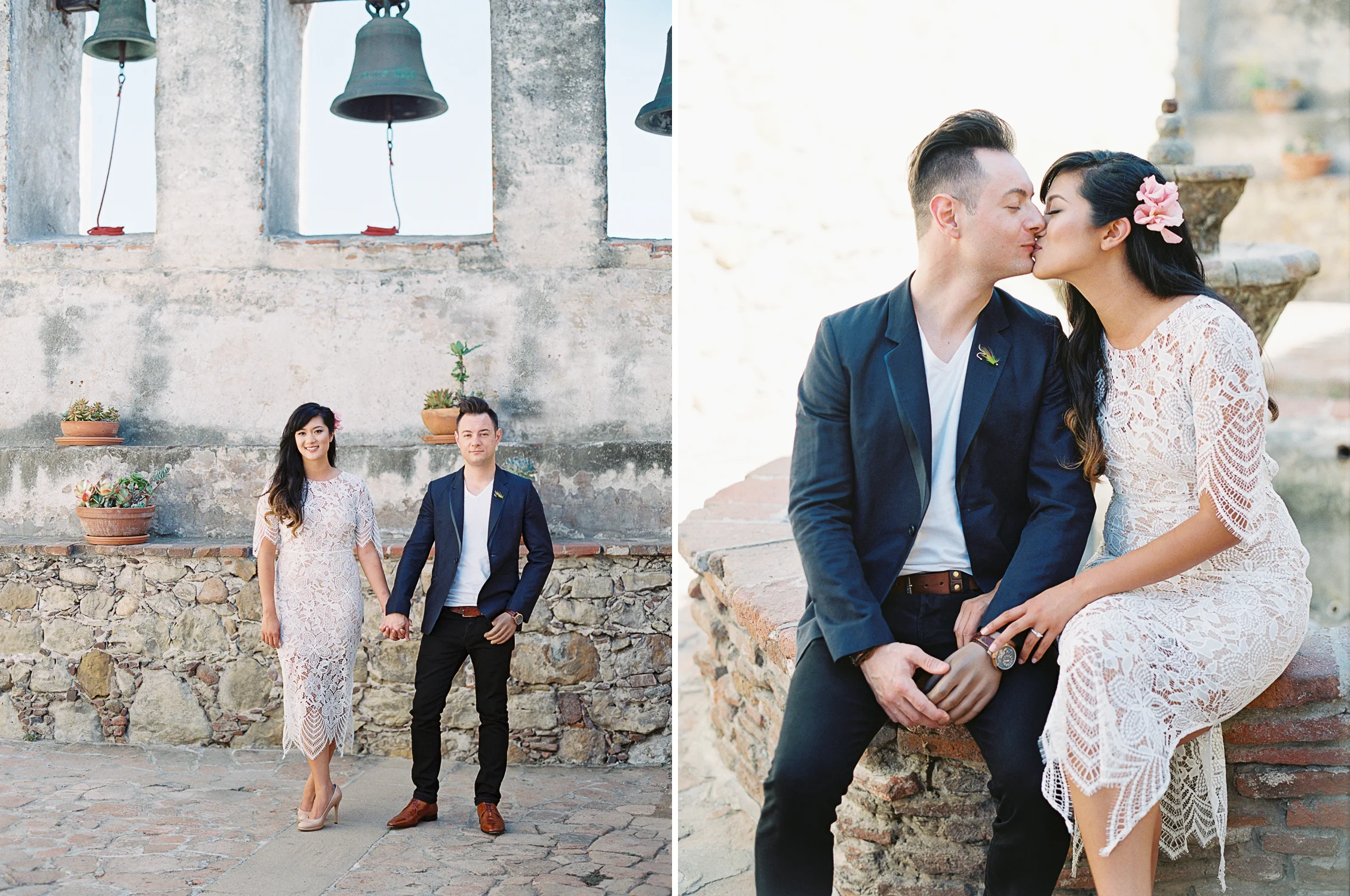 mission san juan capistrano engagement session wedding photographer