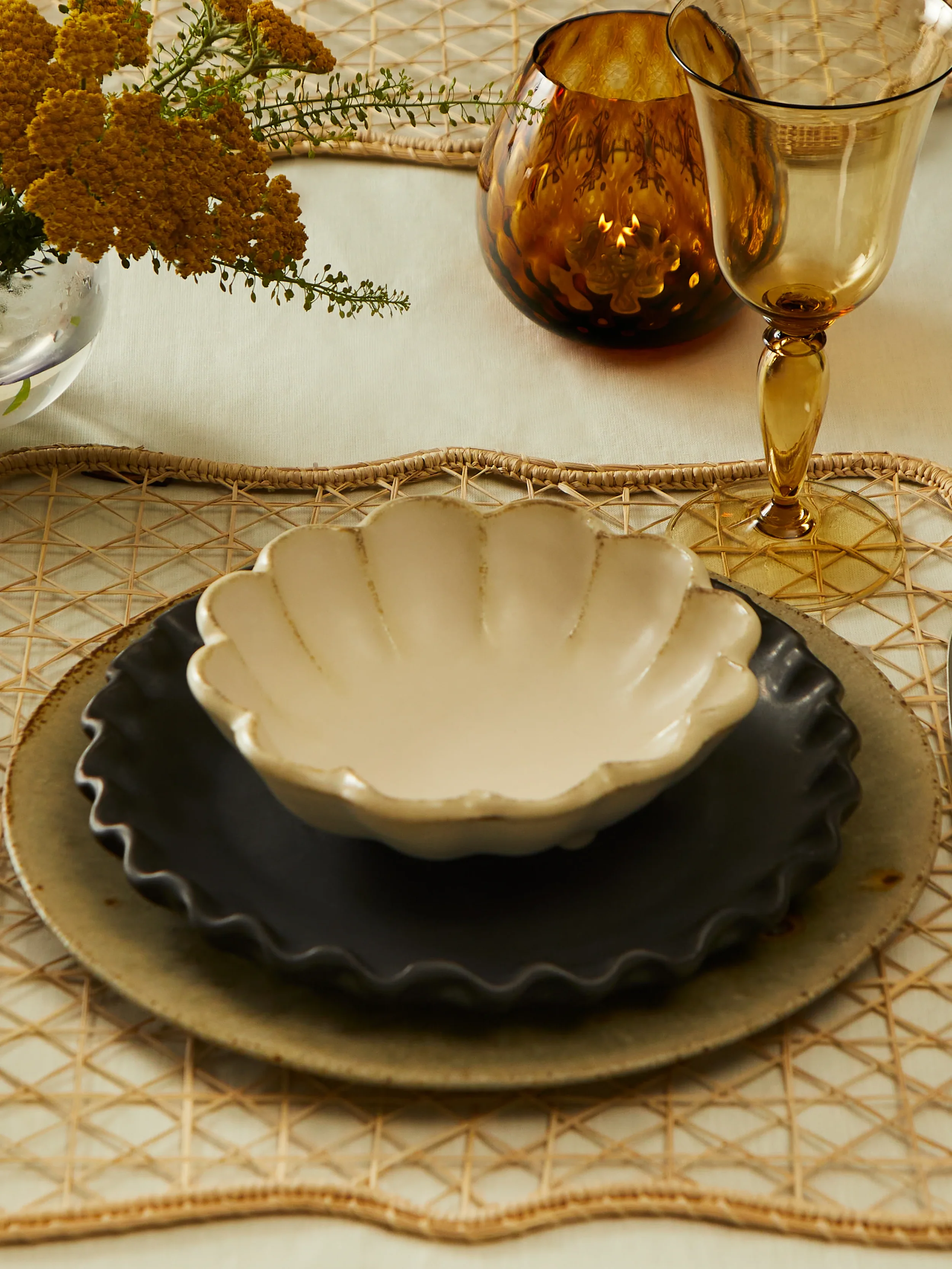 *Rinka Ceramic Small Bowls (Set of 4)