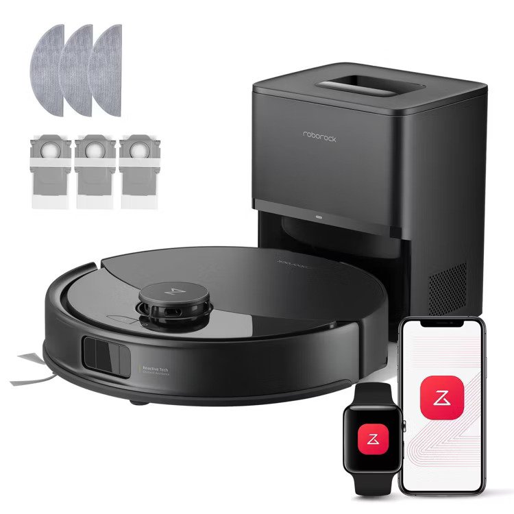 Roborock Q10 PF+ Vacuum and Mop with 10,000 Pa Suction, Auto Empty Dock and Dual Anti-Tangle System White