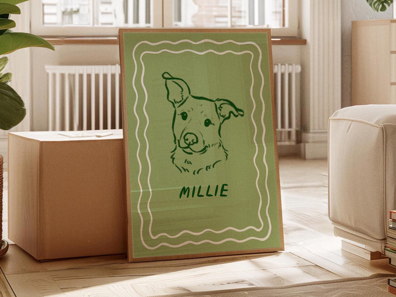 Funky Custom Dog Portrait