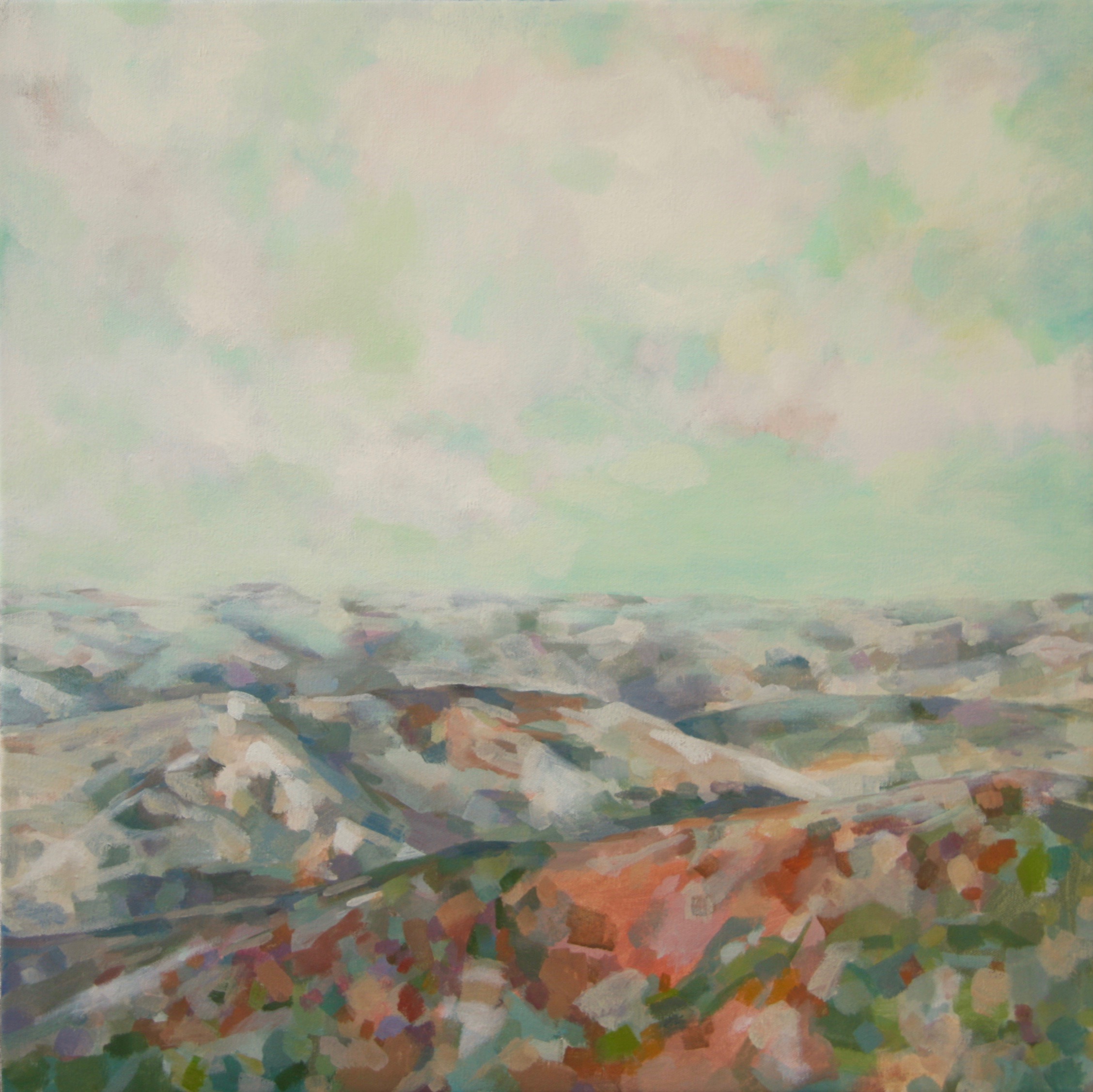 Haze II. 2016. 24" x 24", water soluble oil on canvas