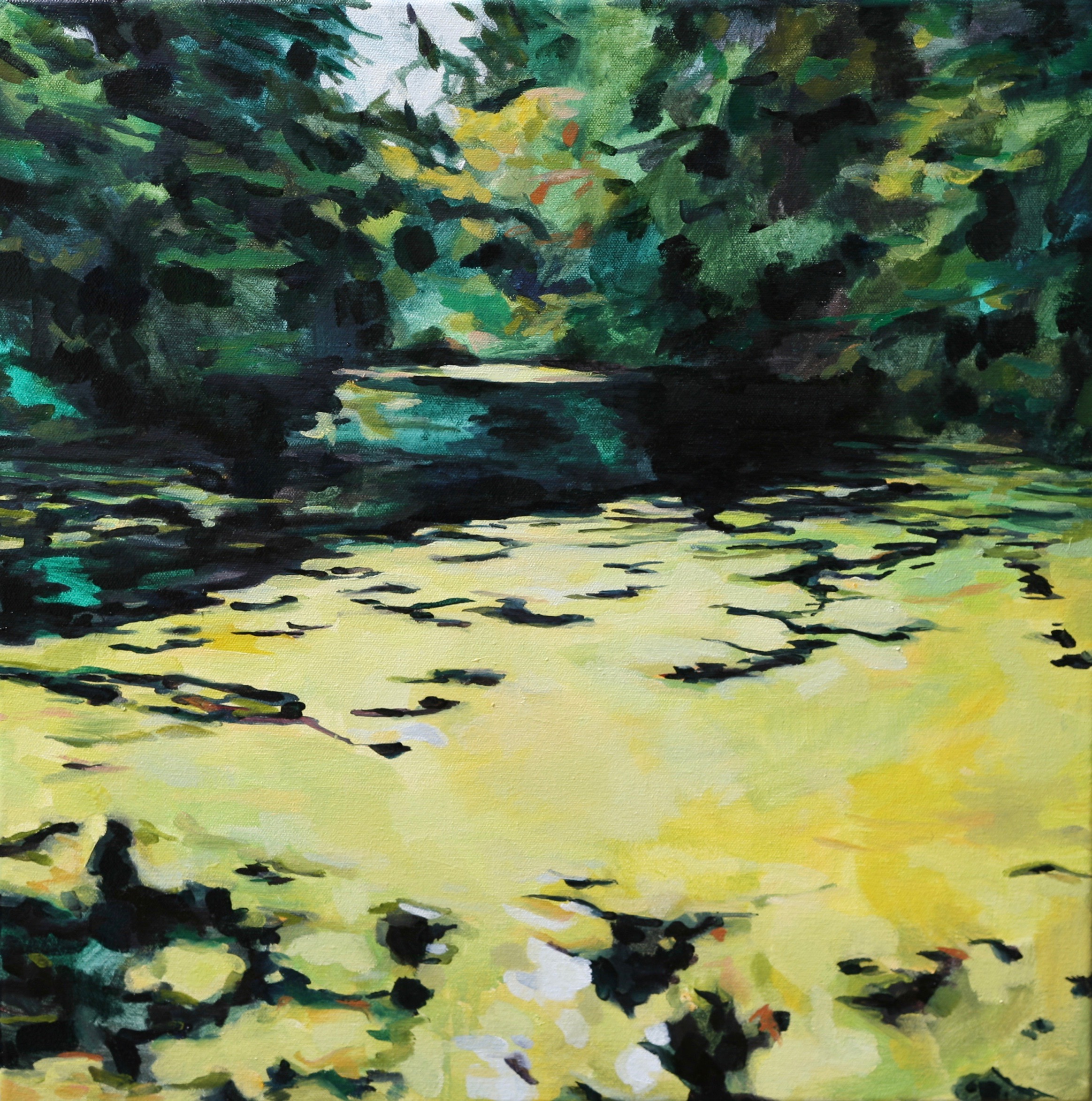 'Merge', 20" x 20", water soluble oil on canvas 