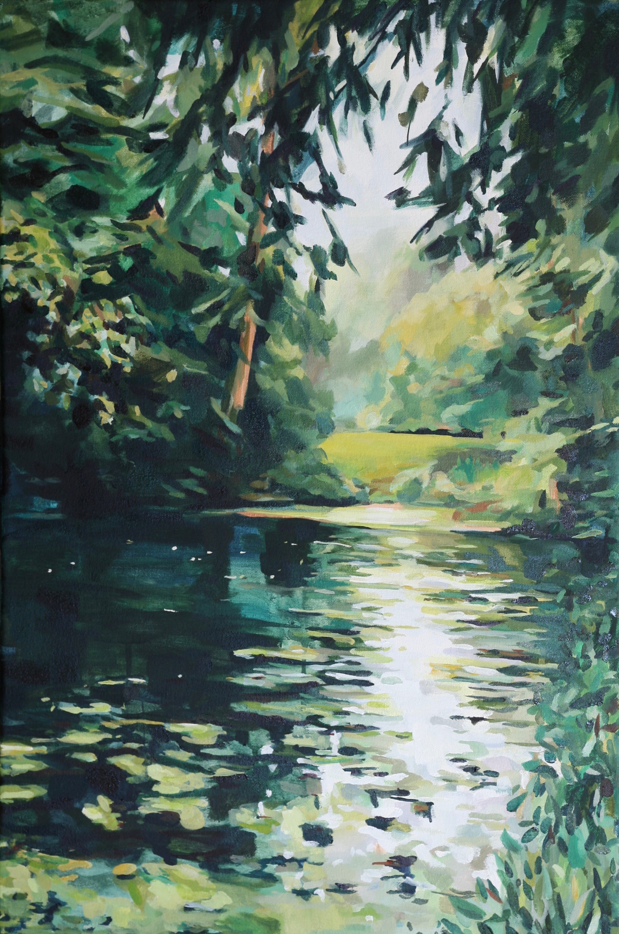 'Warm Rain', 20" x 30", water soluble oil on canvas