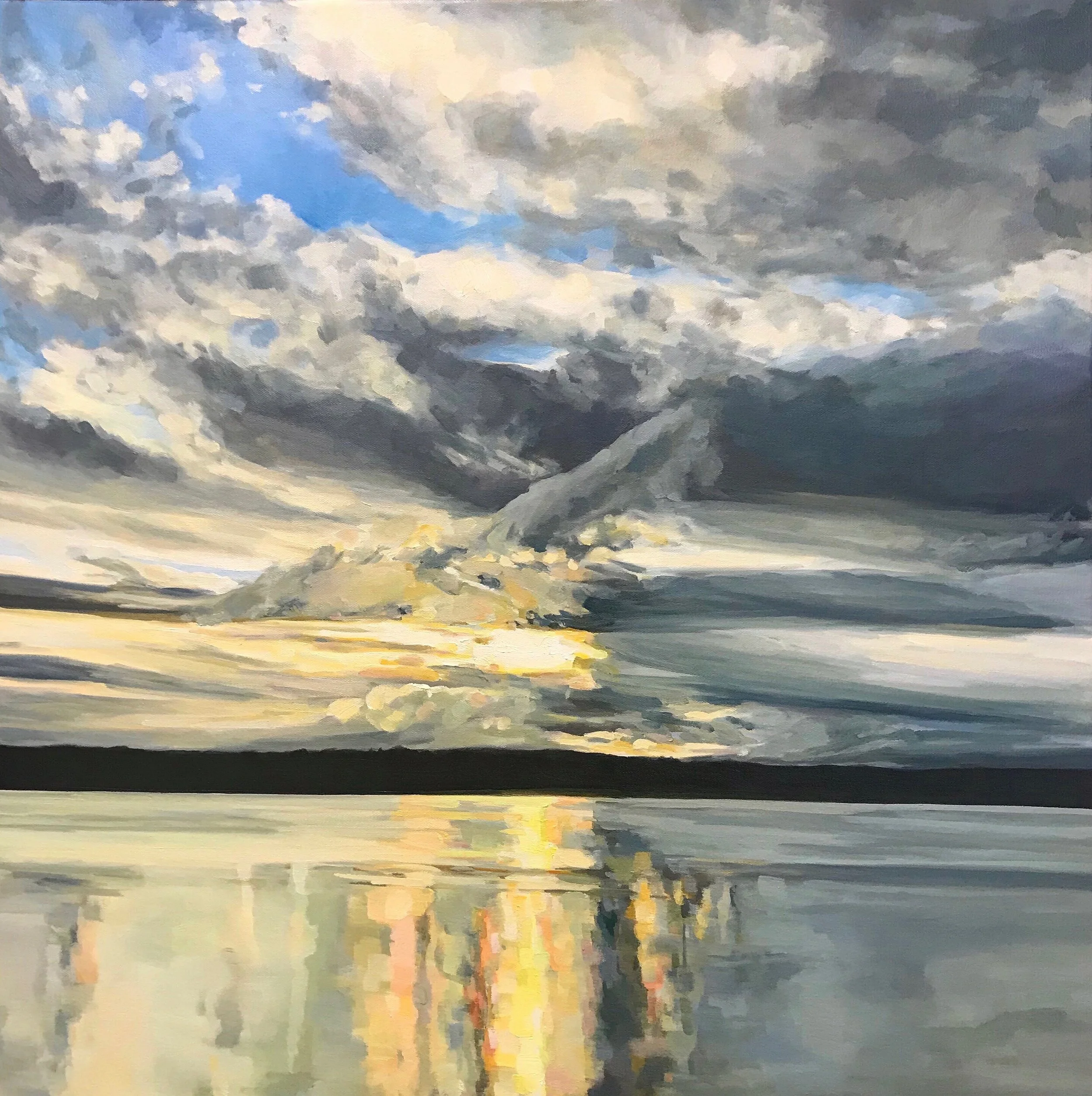 ‘Winter Solstice’ 2019 30” x 30” water soluble oil on canvas sold