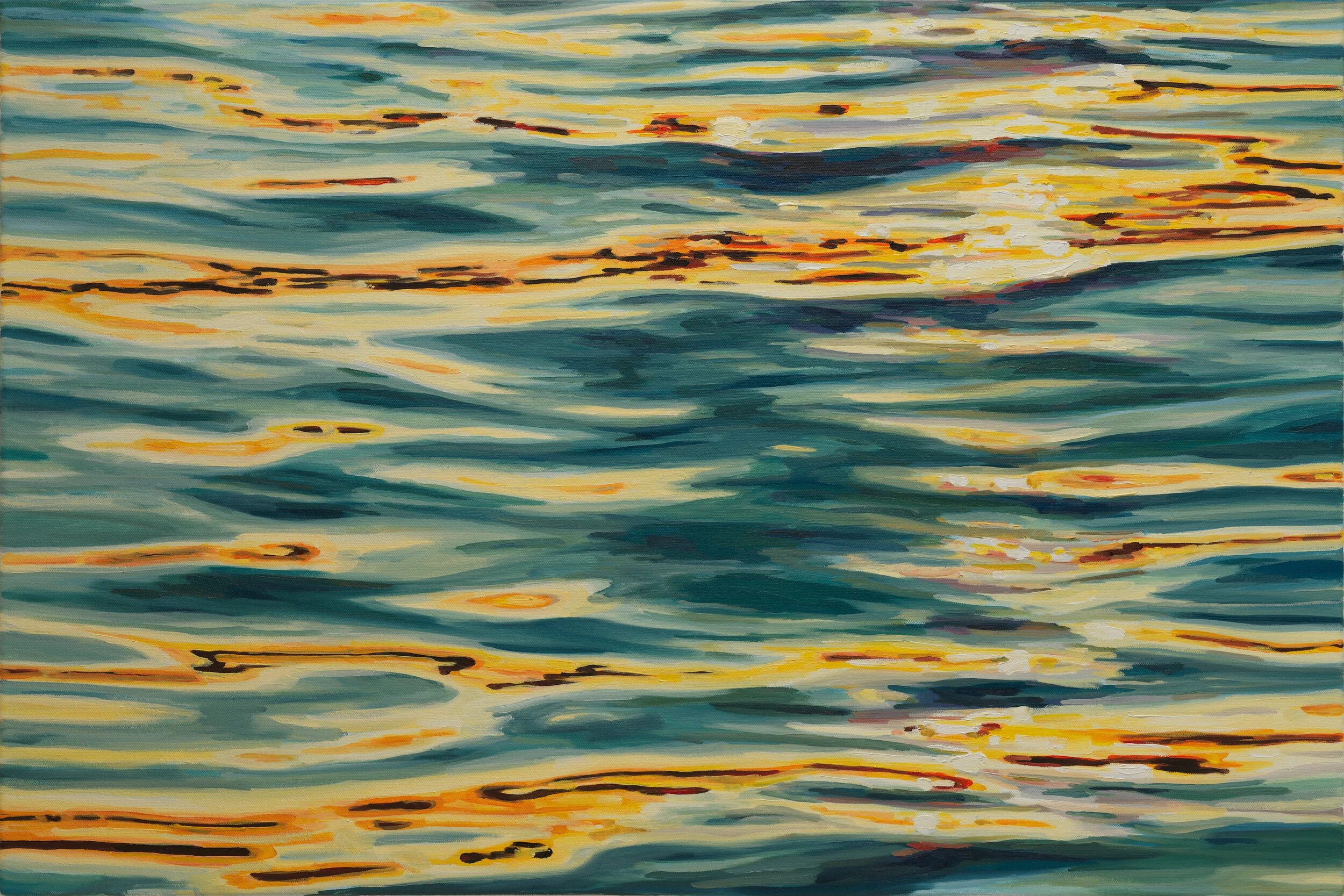 ‘Crosscurrent’ 2019 24” x 36” water soluble oil on canvas sold