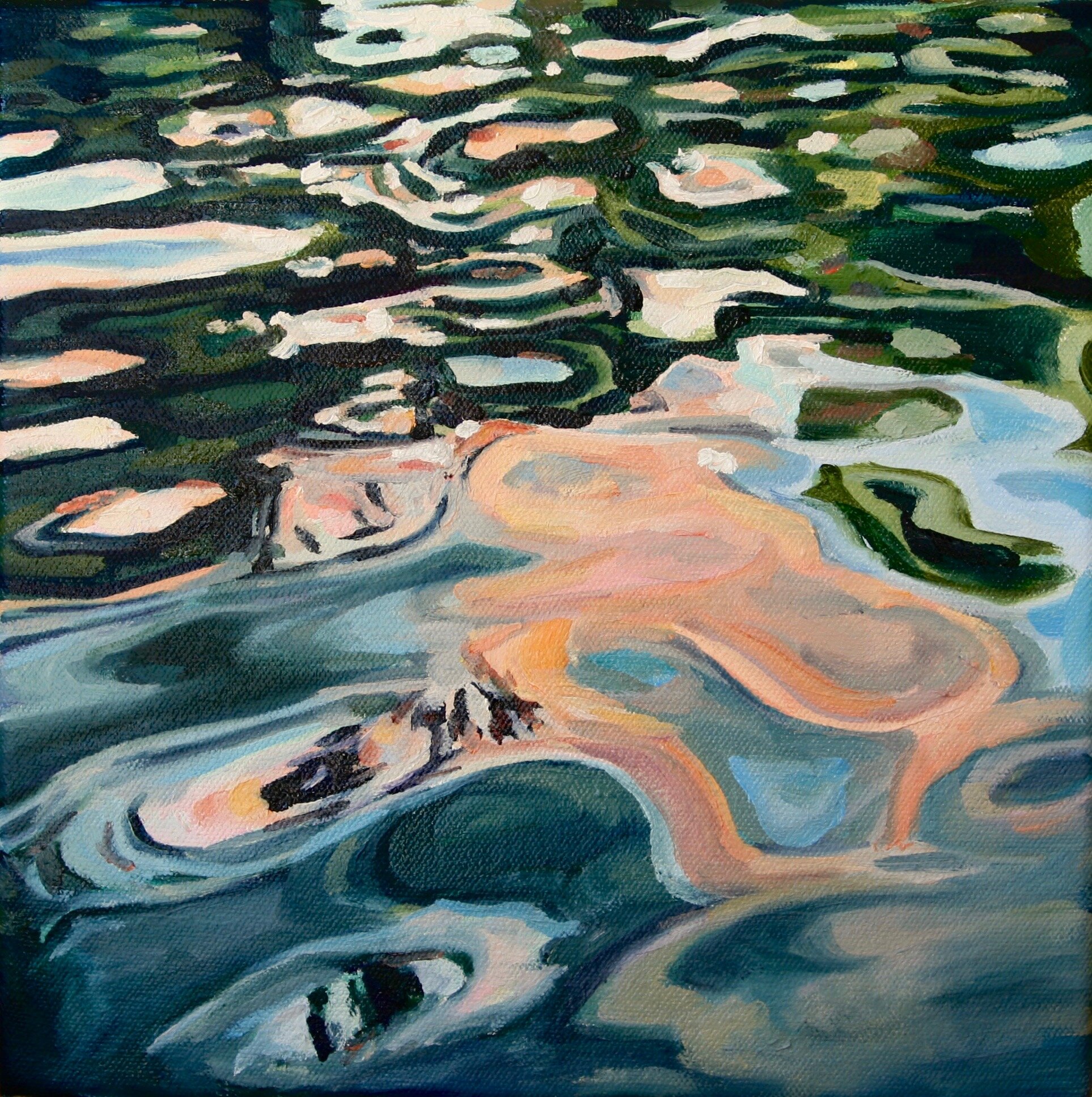 ‘Eventide’ 2019 10” x 10” water soluble oil on canvas available