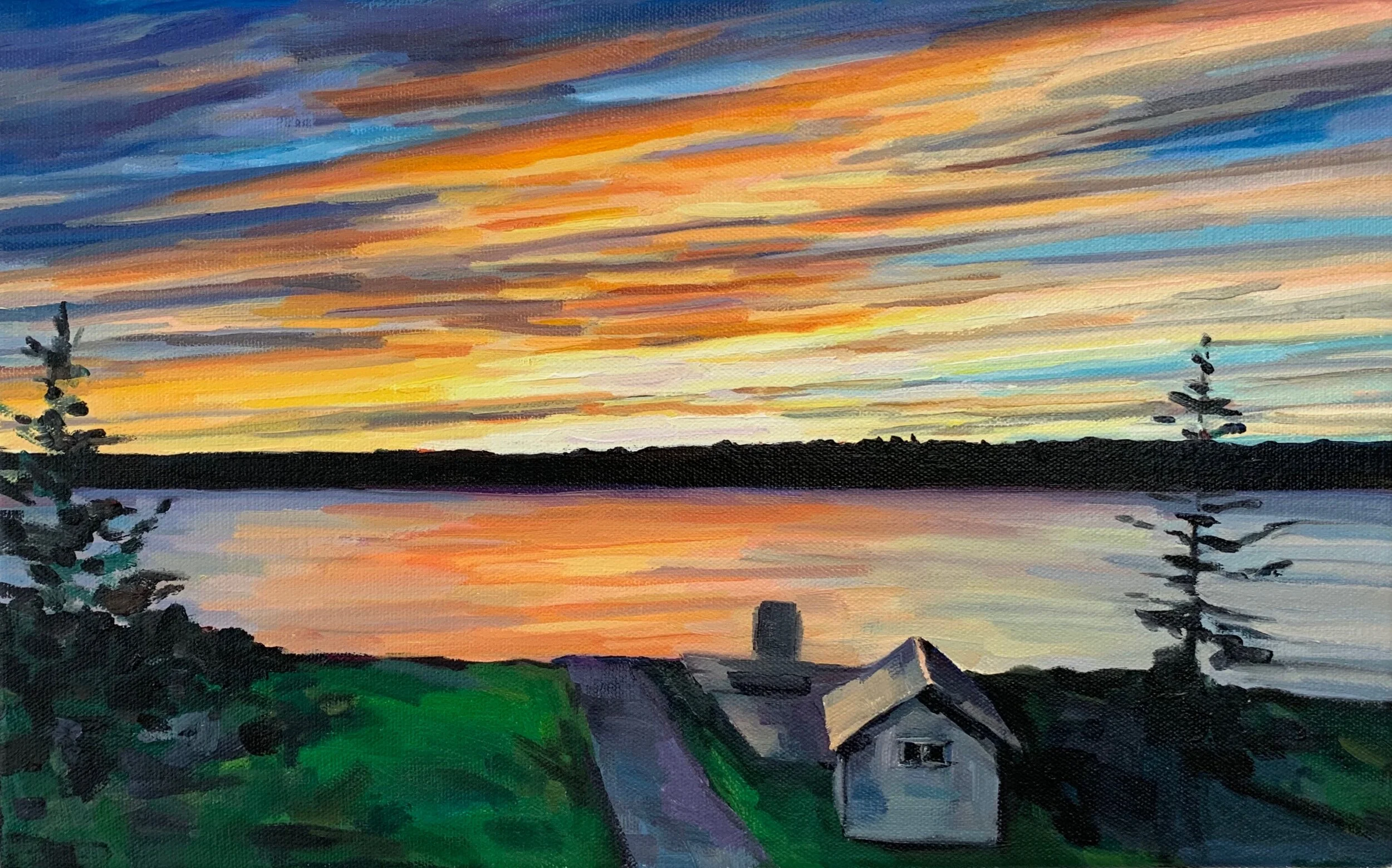 ‘Mason Lake’201916” x 10”water soluble oil on canvassold