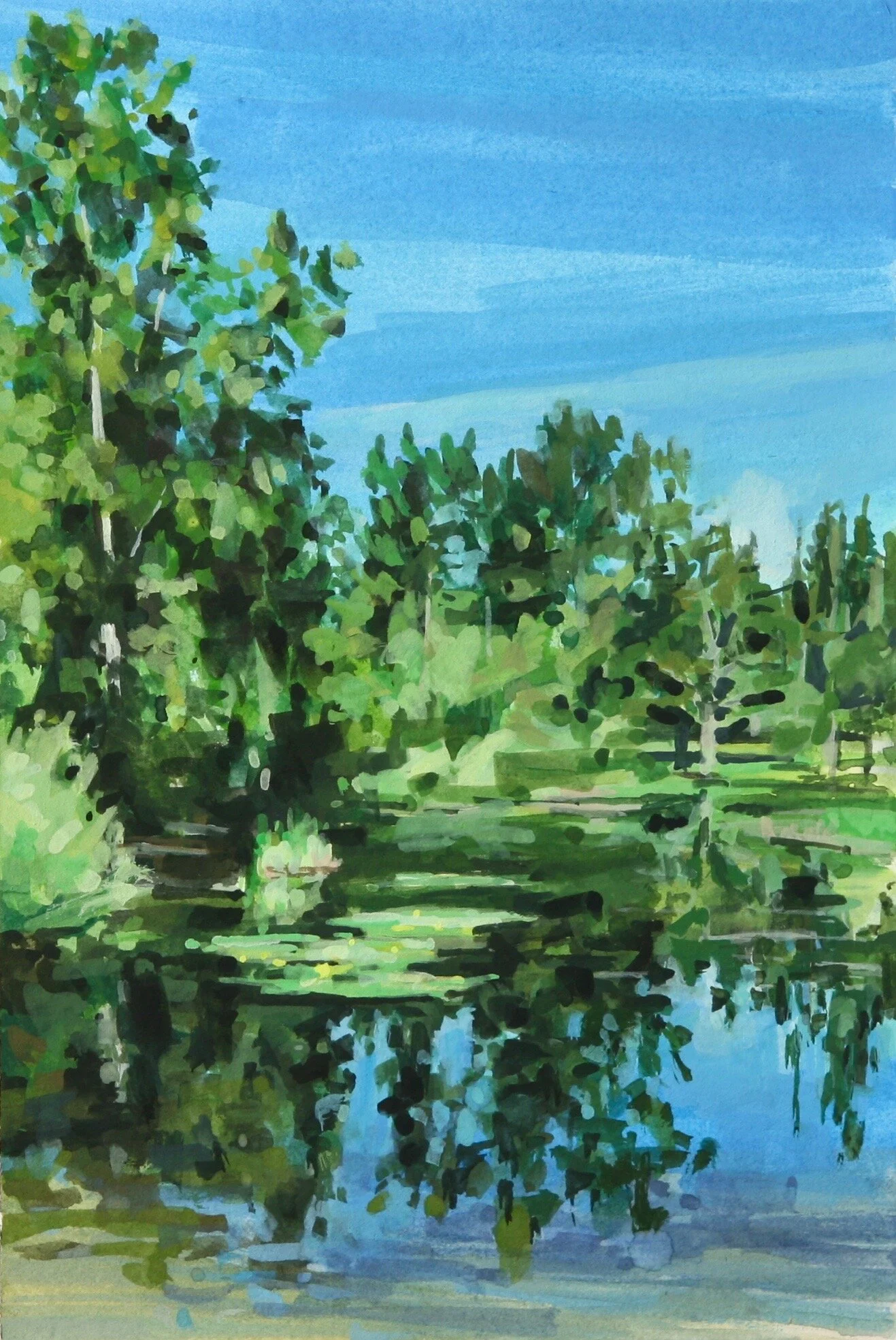 ‘Battle Point Pond’20194” x 6”gouache on papersold