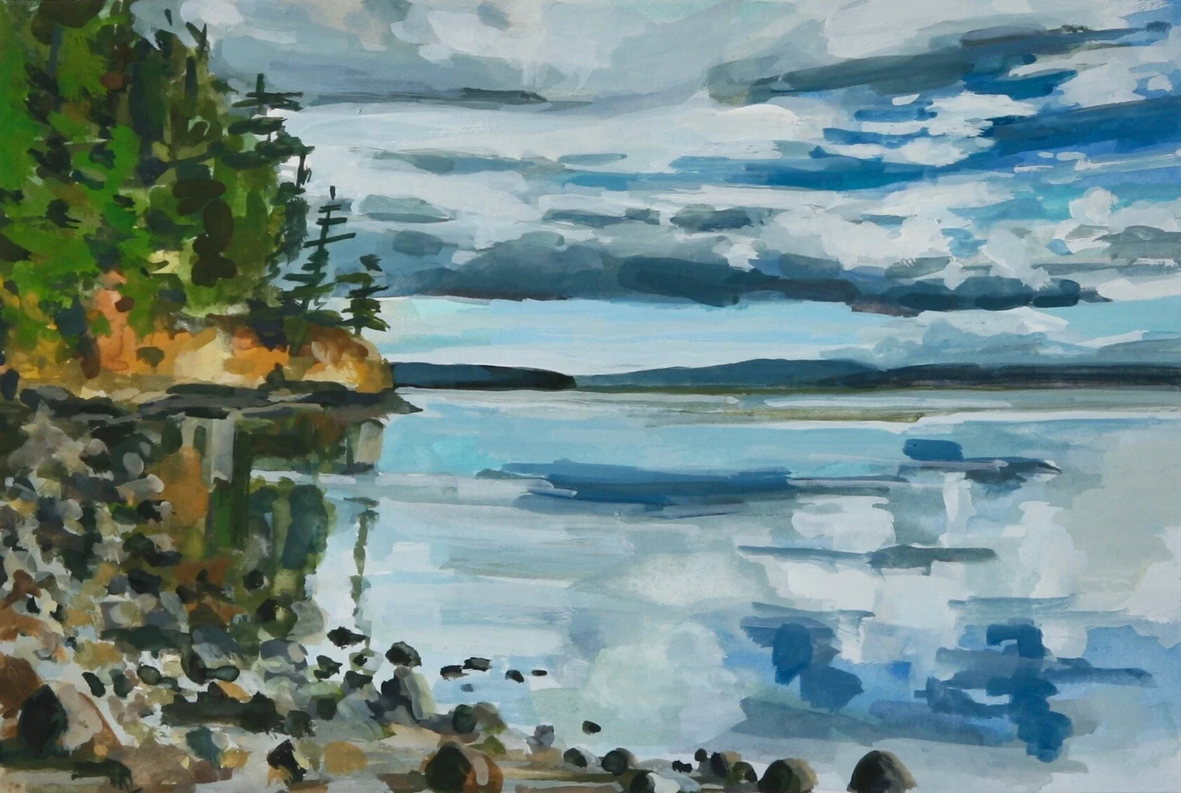 ‘Rocky Cove’ 2019 6” x 4” gouache on paper sold