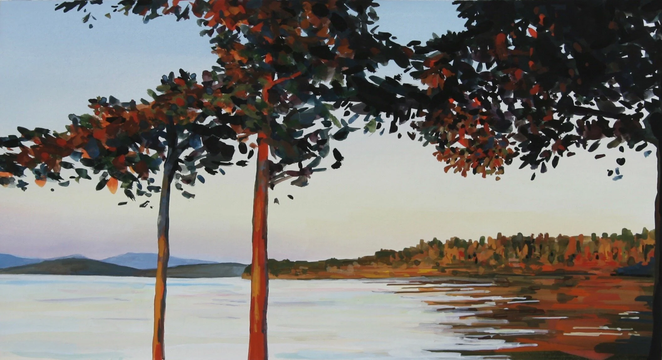 ‘Madrona Glow’ 2019 6” x 10” gouache on paper sold