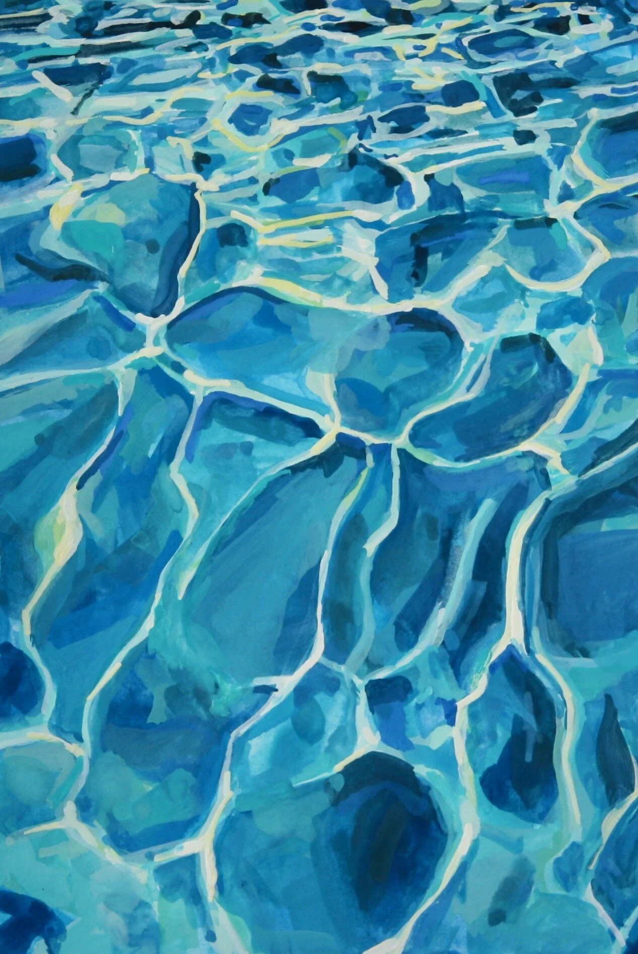 ‘Pool Print I’20194” x 6”gouache on papersold