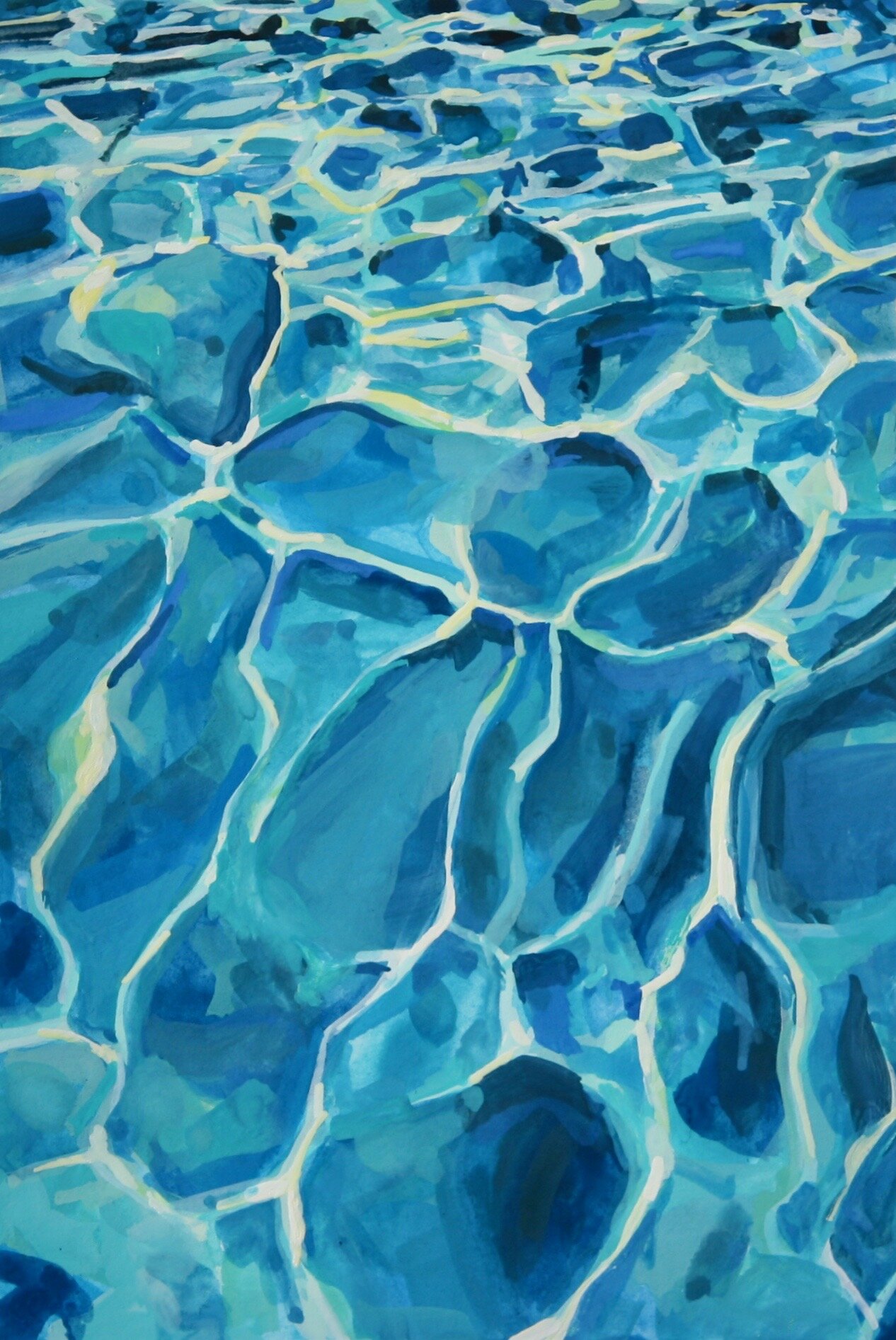 ‘Pool Print I’ 2019 4” x 6” gouache on paper available