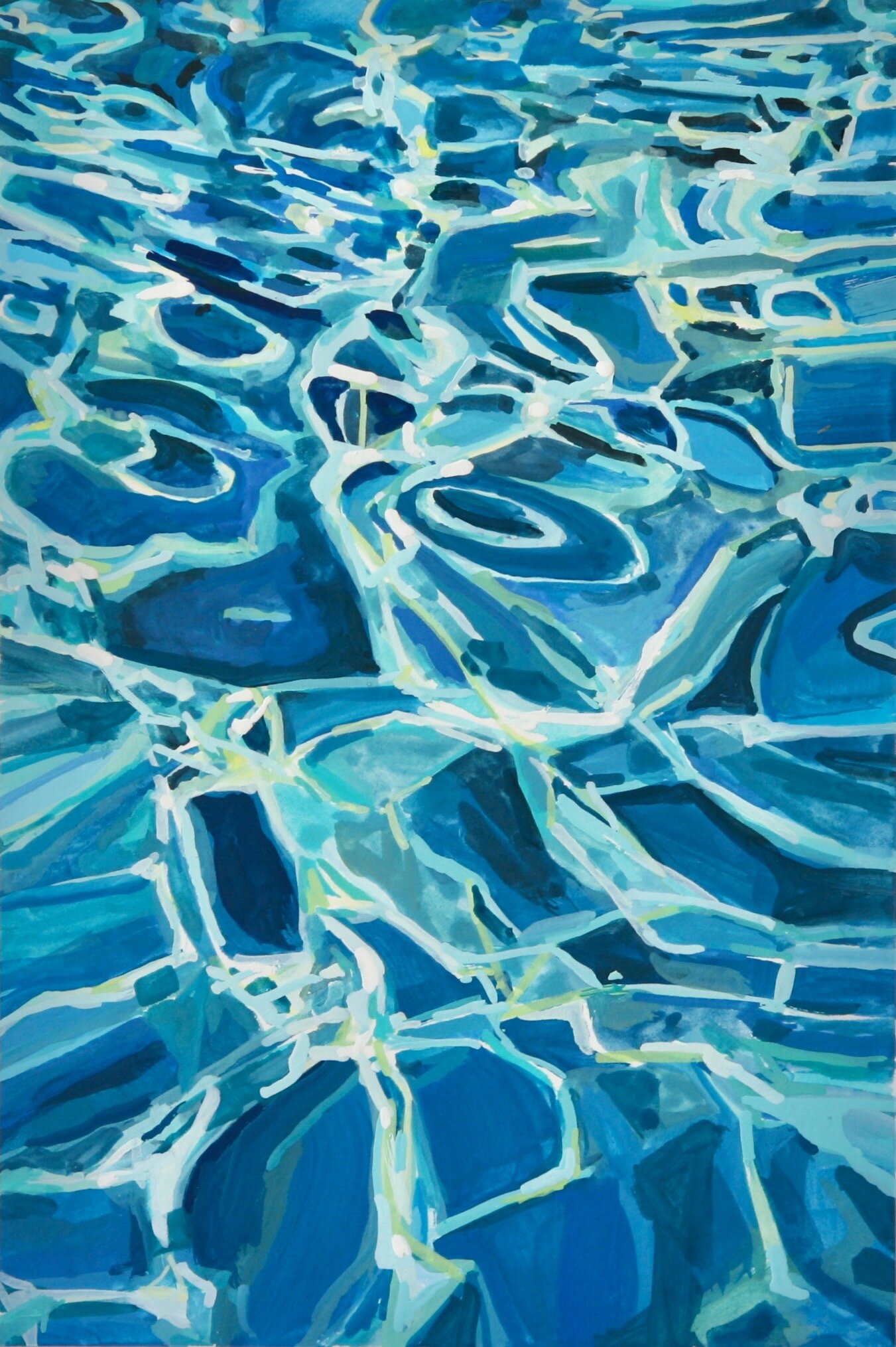 ‘Pool Print II’ 2019 4” x 6” gouache on paper available
