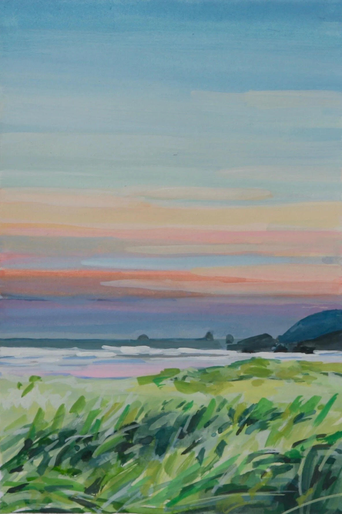 ‘Pastel Dawn’ 2019 4” x 6” gouache on paper sold
