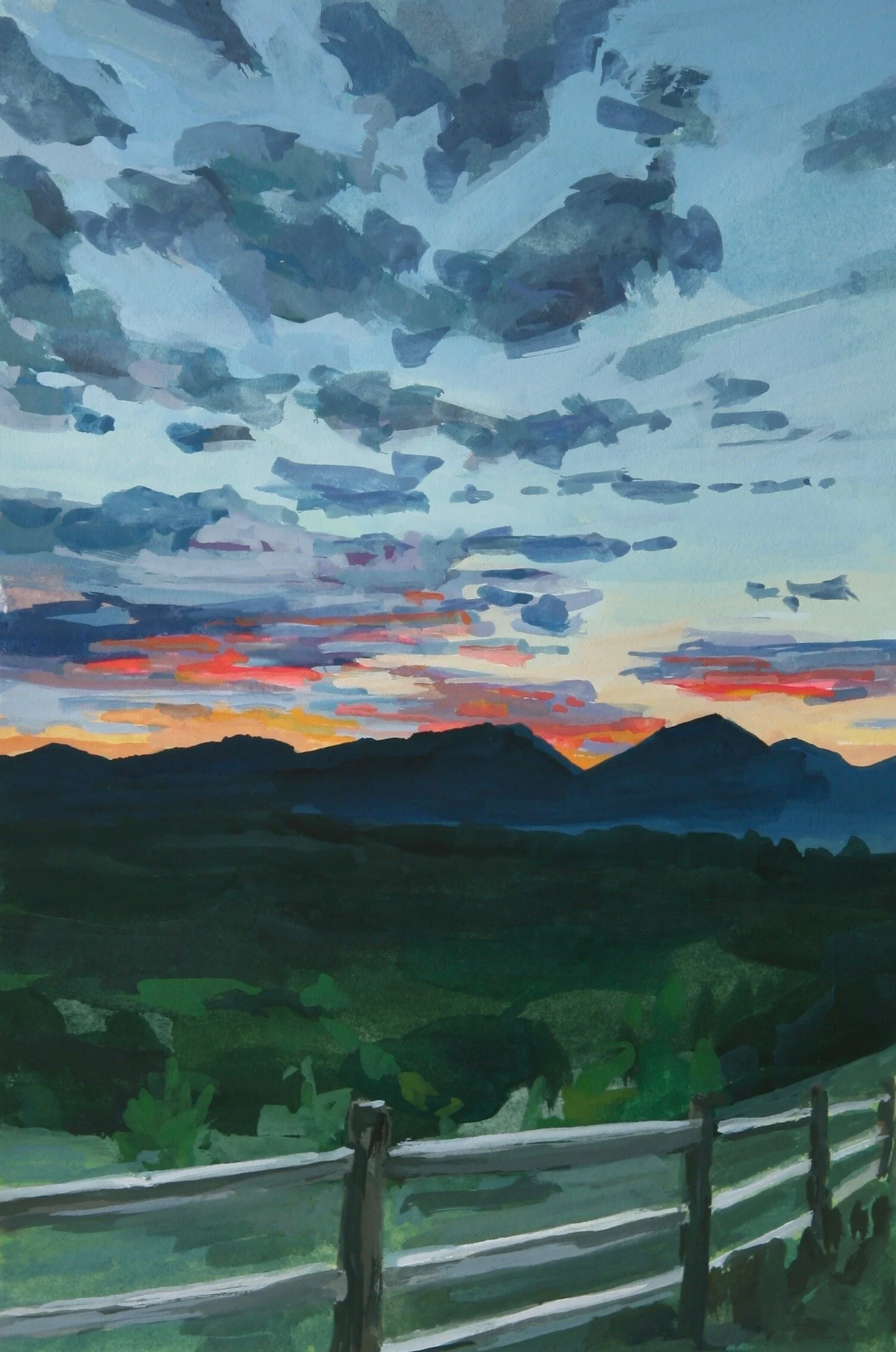 ‘Suncadia Dusk’20194” x 6”gouache on papersold