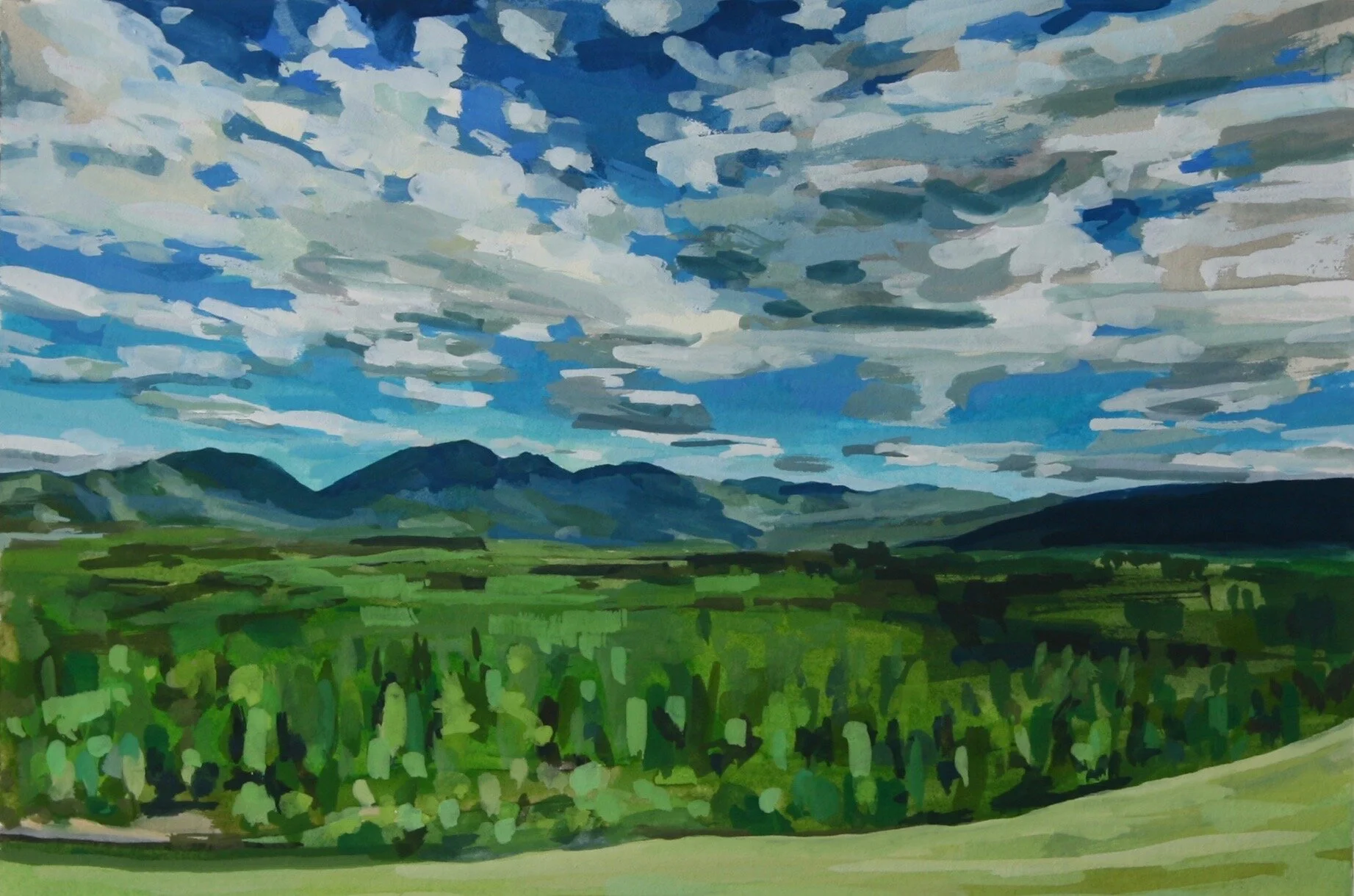 ‘Suncadia Morning’20196” x 4”gouache on papersold