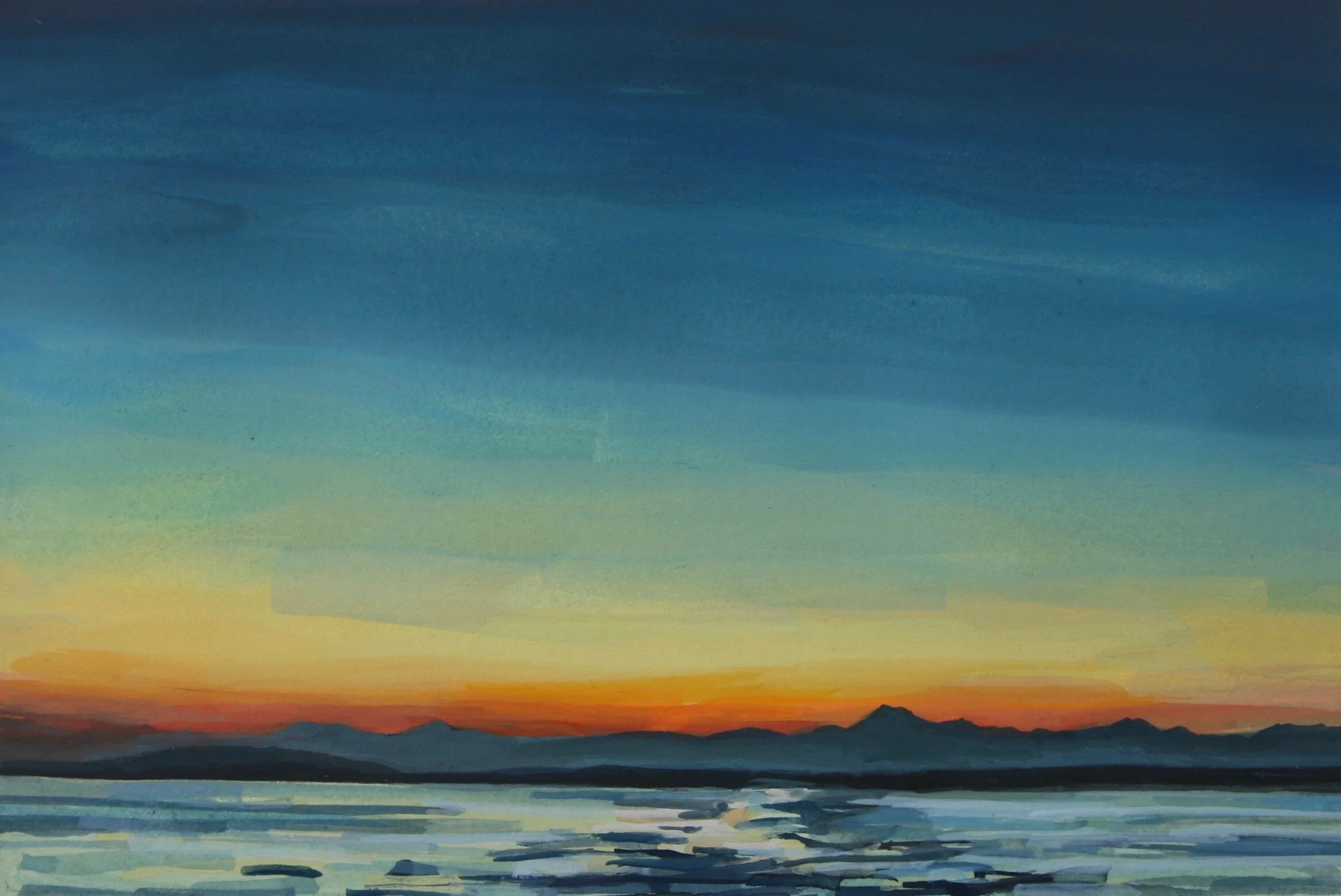 ‘Looking Back’ 2019 6” x 4” gouache on paper sold