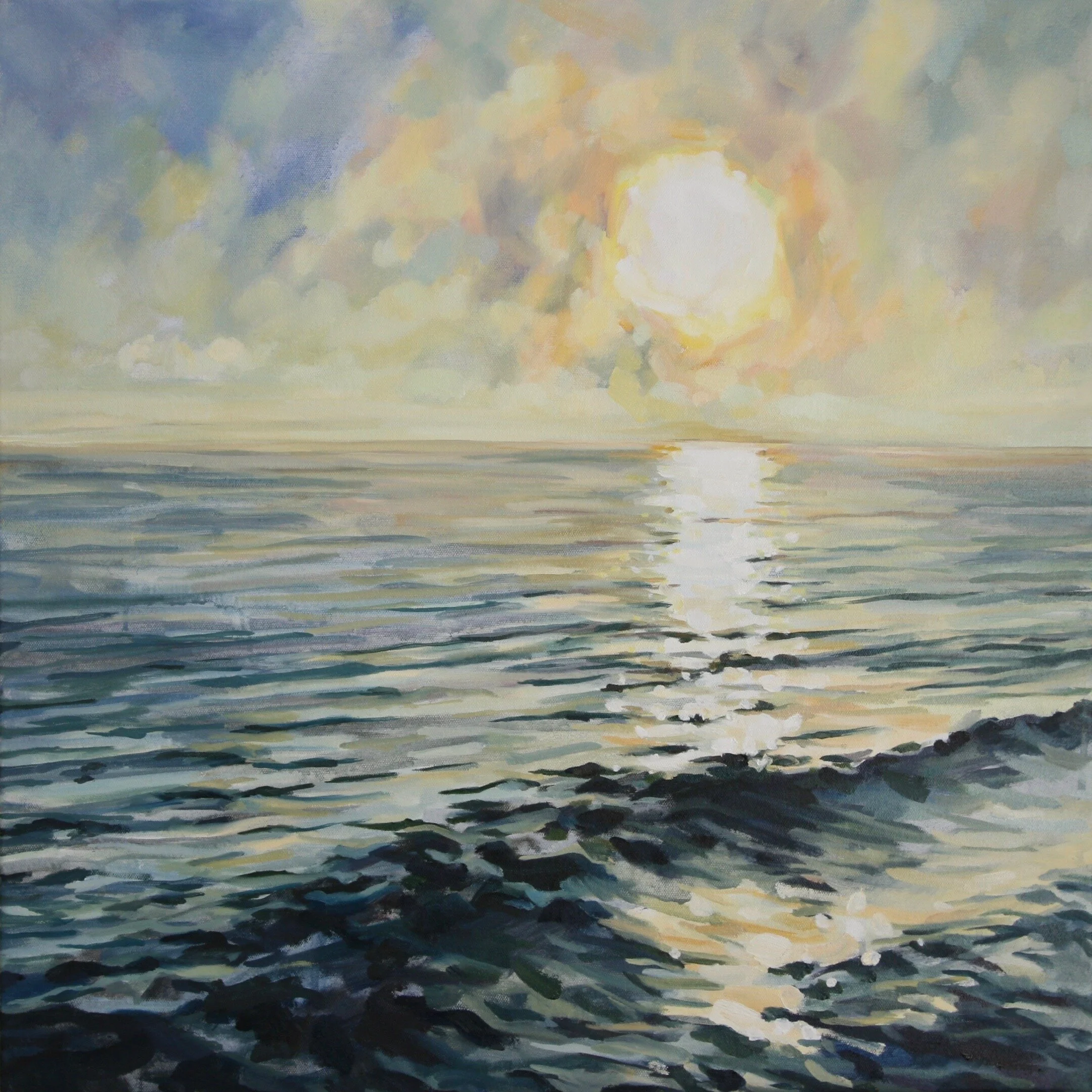 ‘Winter Warmth I’ 2018 24” x 24” water soluble oil on canvas sold