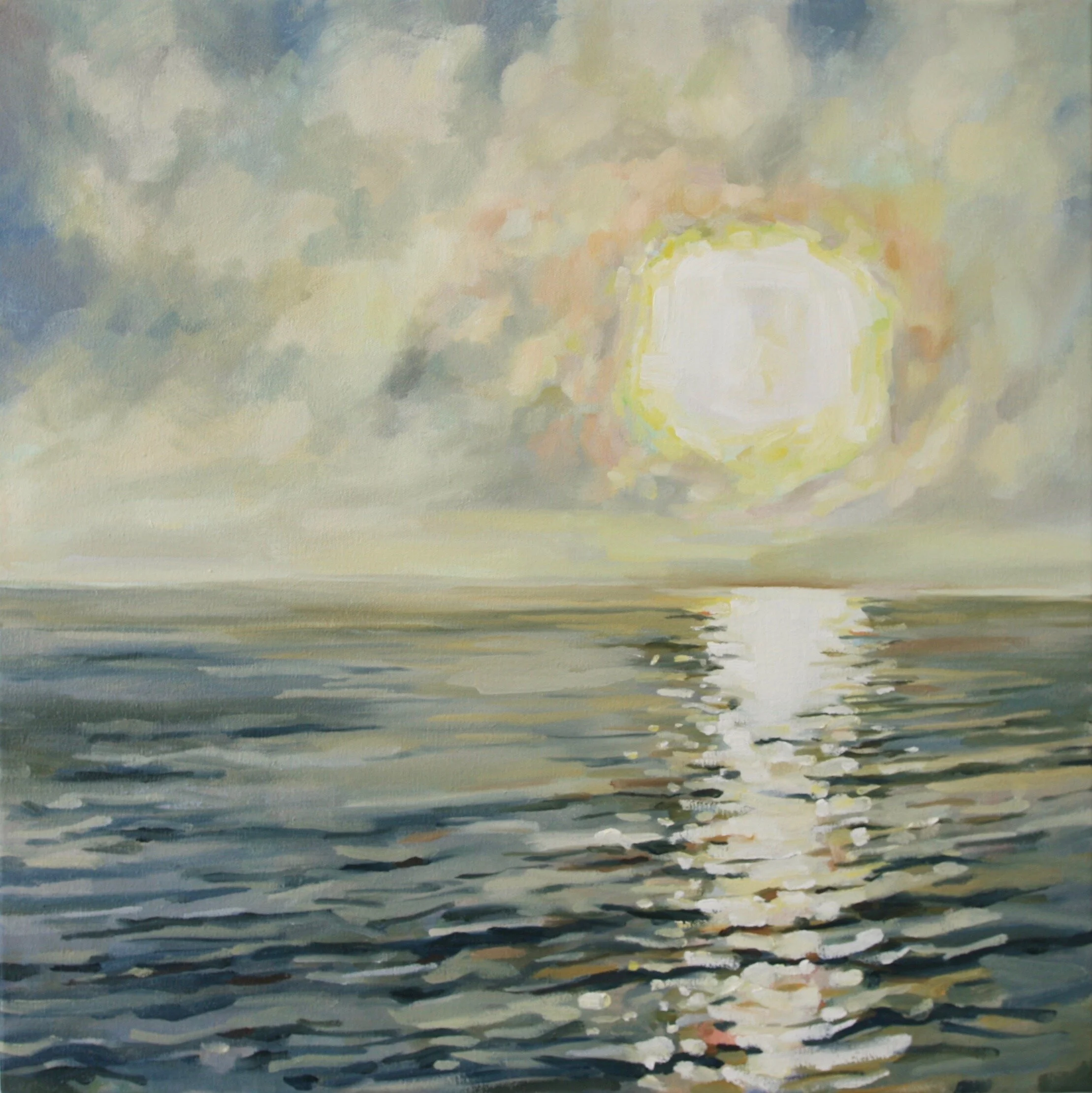 ‘Morning Fog’ 2018 24” x 24” water soluble oil on canvas sold