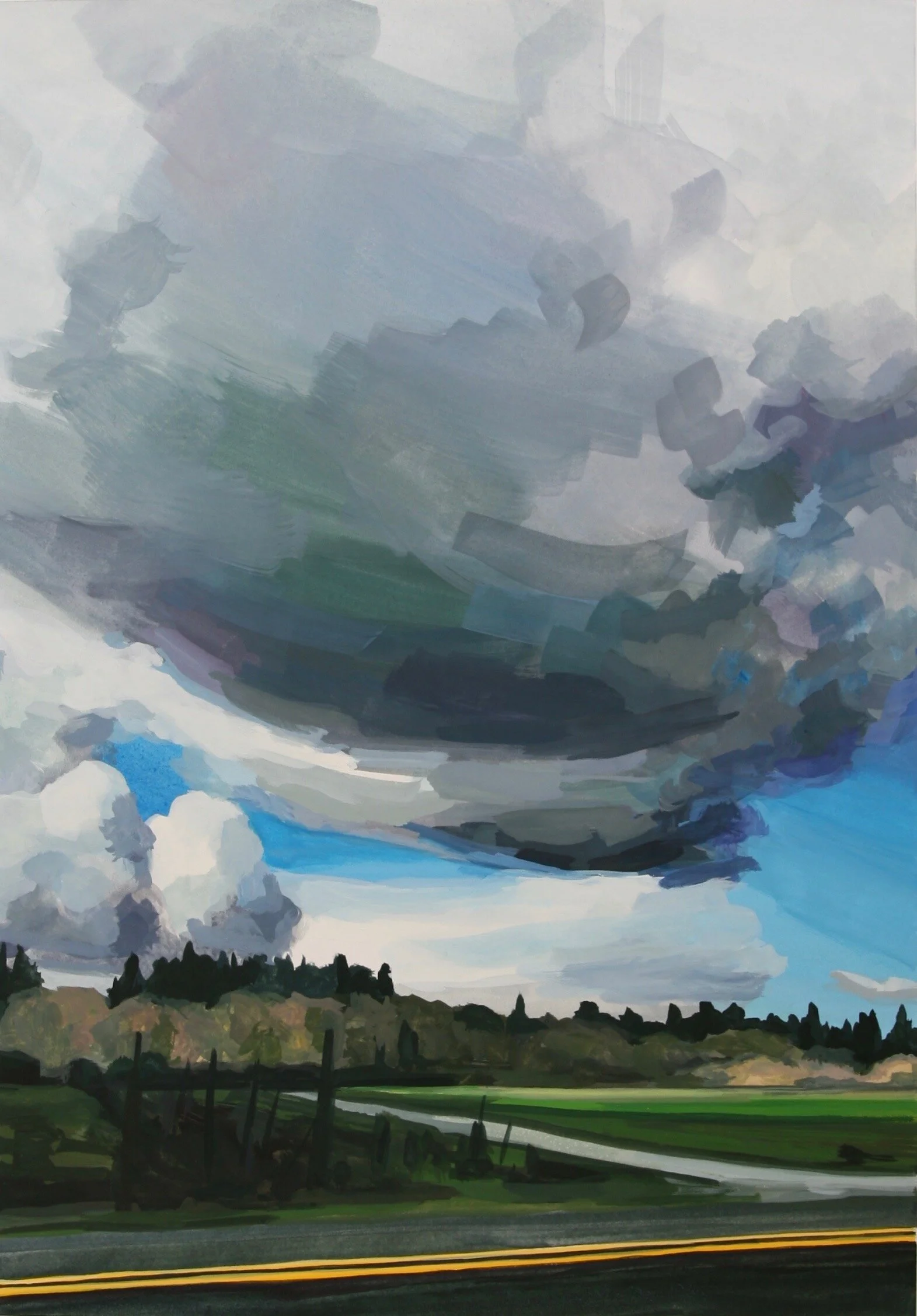 ‘Weaver Road’ 2018 8.5” x 12” gouache on paper sold