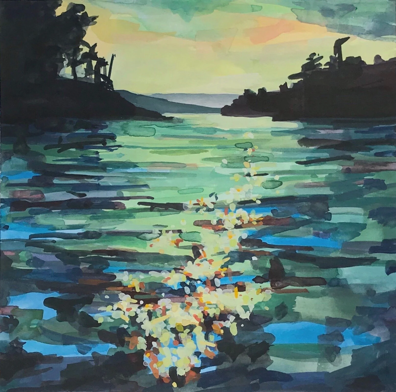 ‘Arise II’ 2018 4” x 4” gouache on paper sold