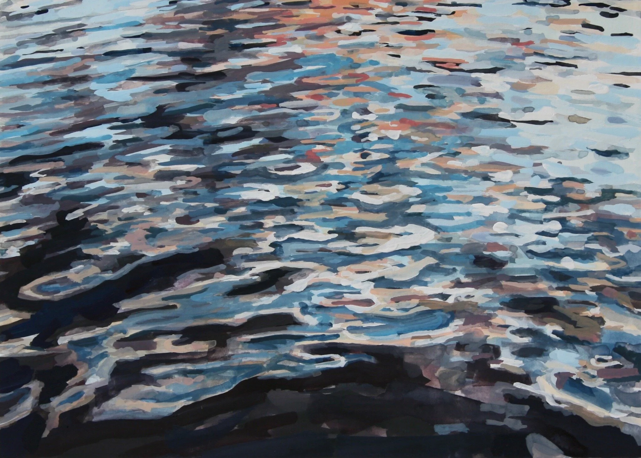 ‘Beveled Edges’ 2018 8” x 6” gouache on paper sold