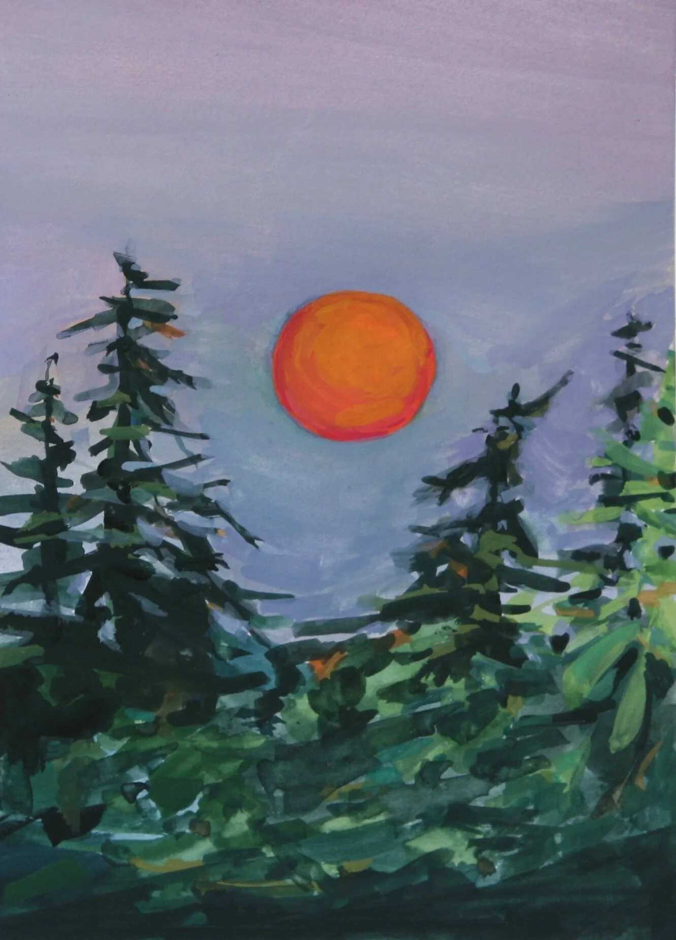 ‘Firelight’ 2018 4” x 6” gouache on paper sold