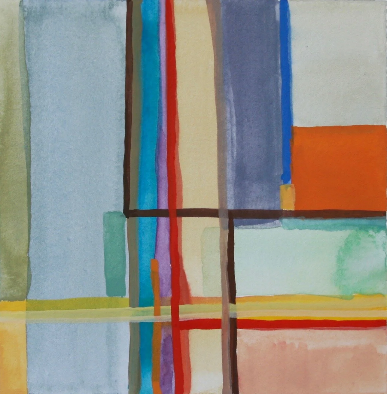 ‘Sunset Grid II’ 2018 3” x 3” gouache on paper sold