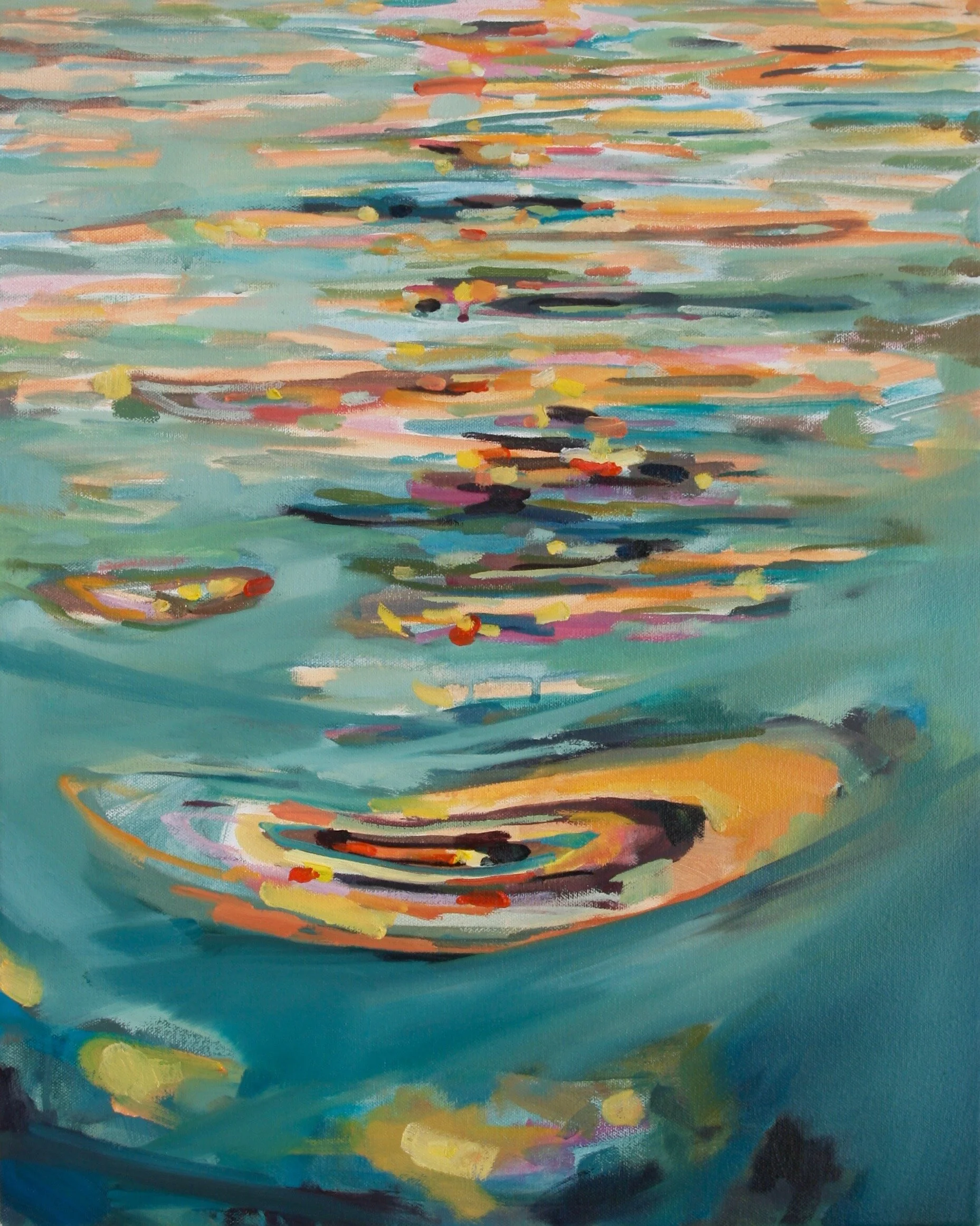 ‘Effervescence’ 2018 16” x 20” water soluble oil on canvas available