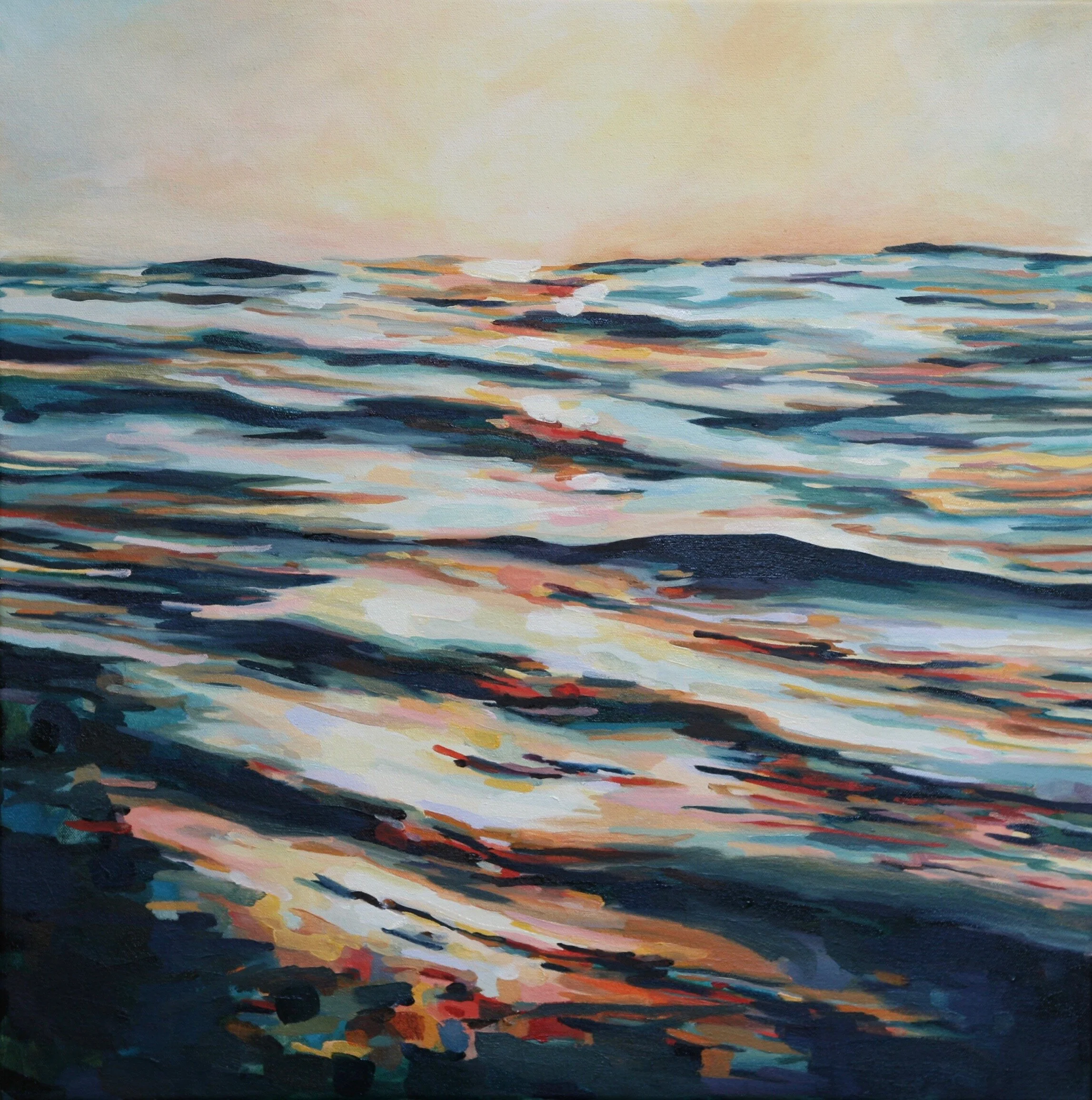 ‘Heatwave’ 2016 24” x 24” water soluble oil on canvas sold