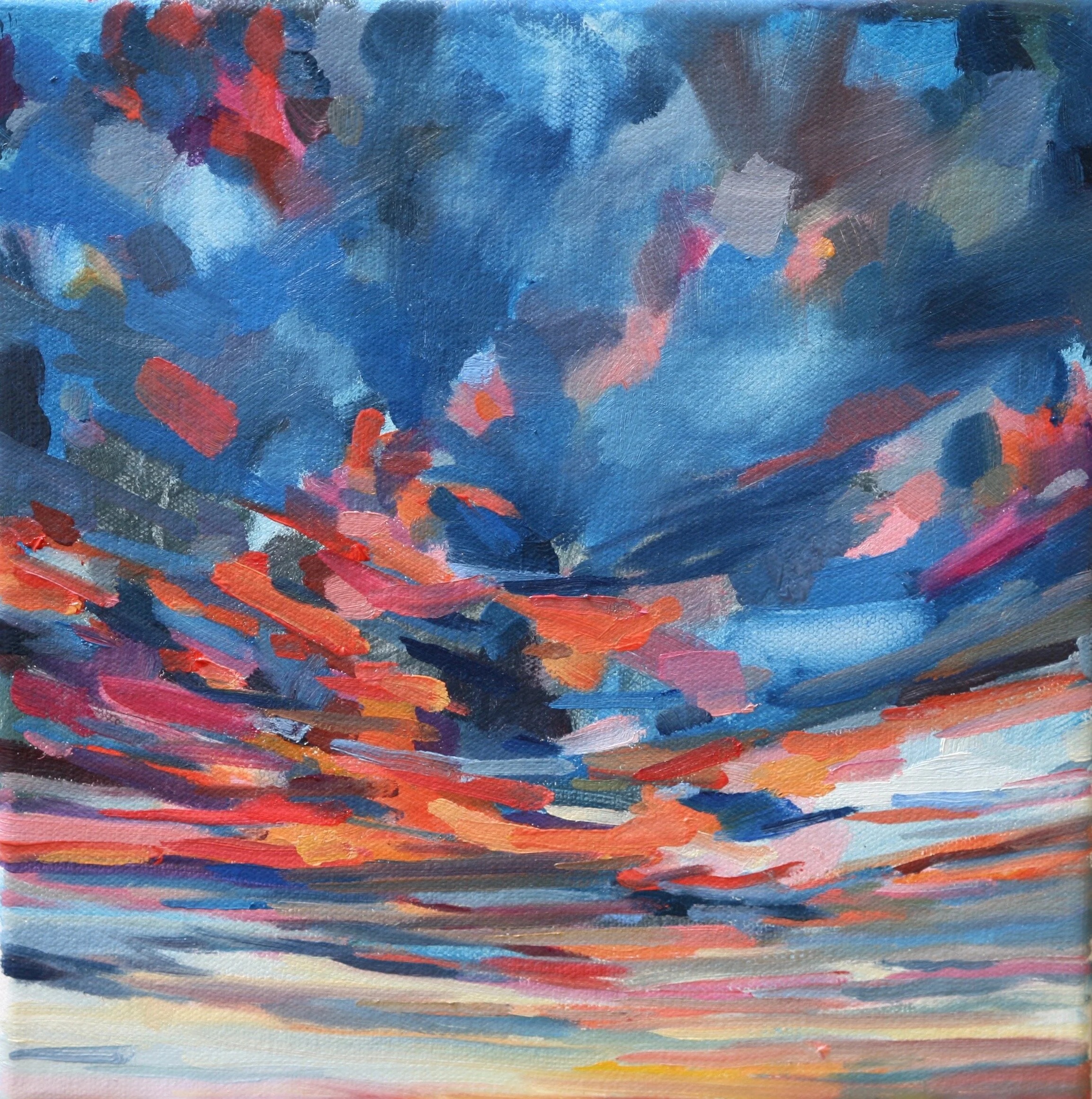 ‘Dawn II’ 2016 10” x 10” water soluble oil on canvas sold