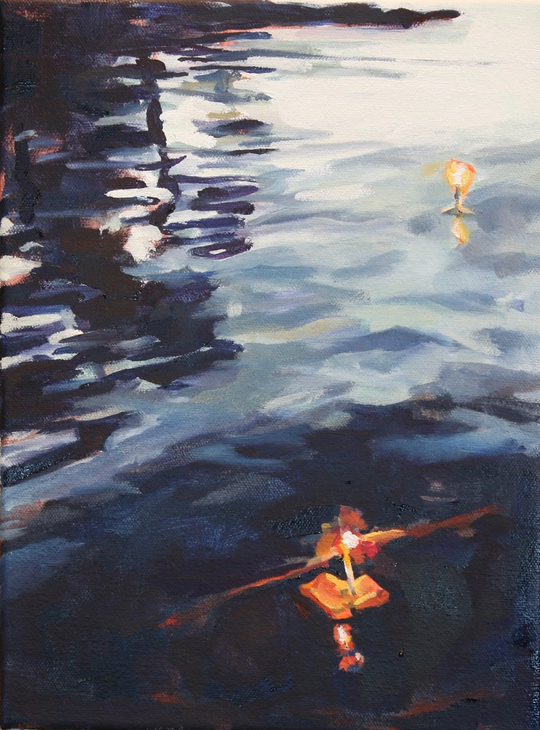 ‘Sea Glow’ 2016 9” x 12” water soluble oil on canvas sold