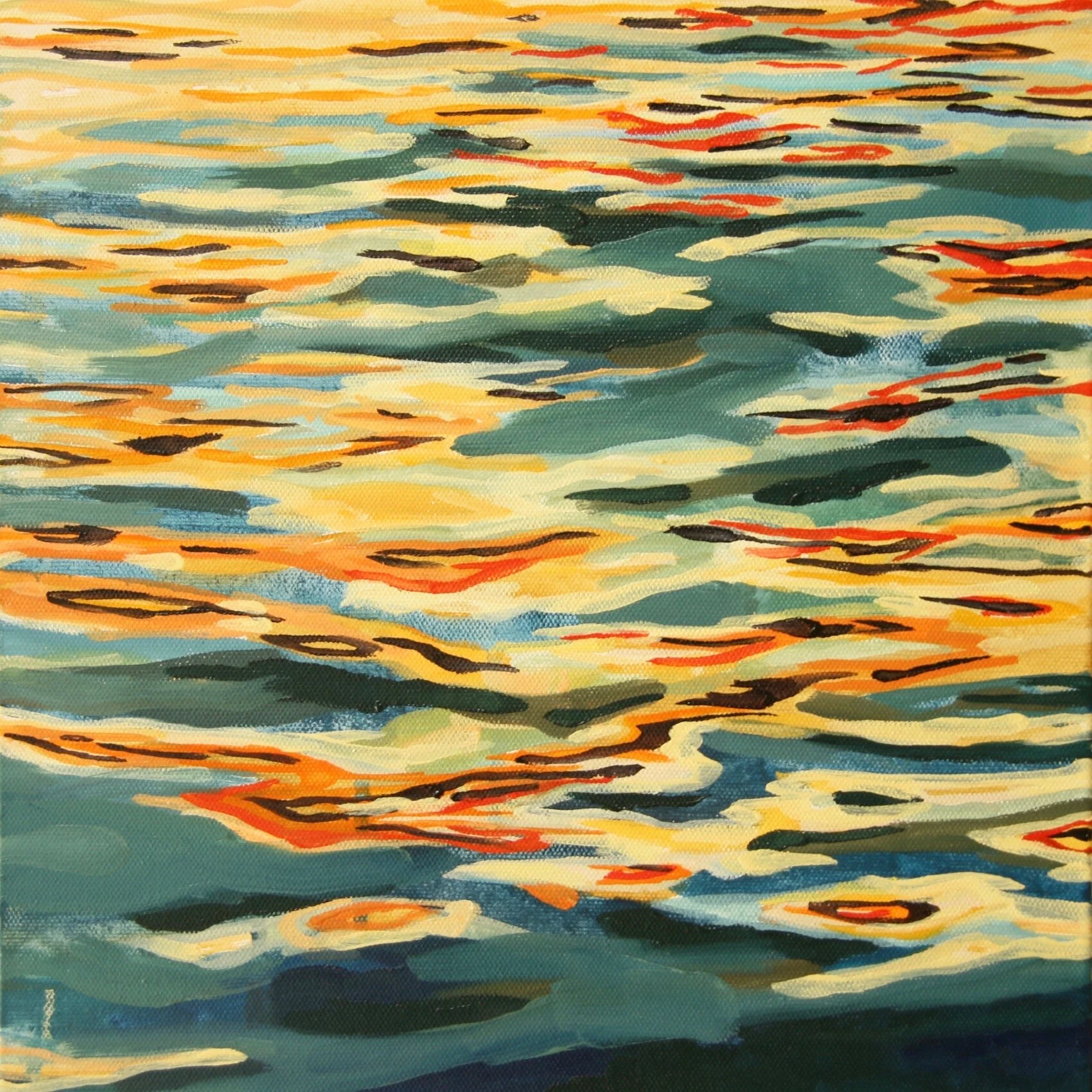 ‘Permeate’ 2015 12” x 12” water soluble oil on canvas sold